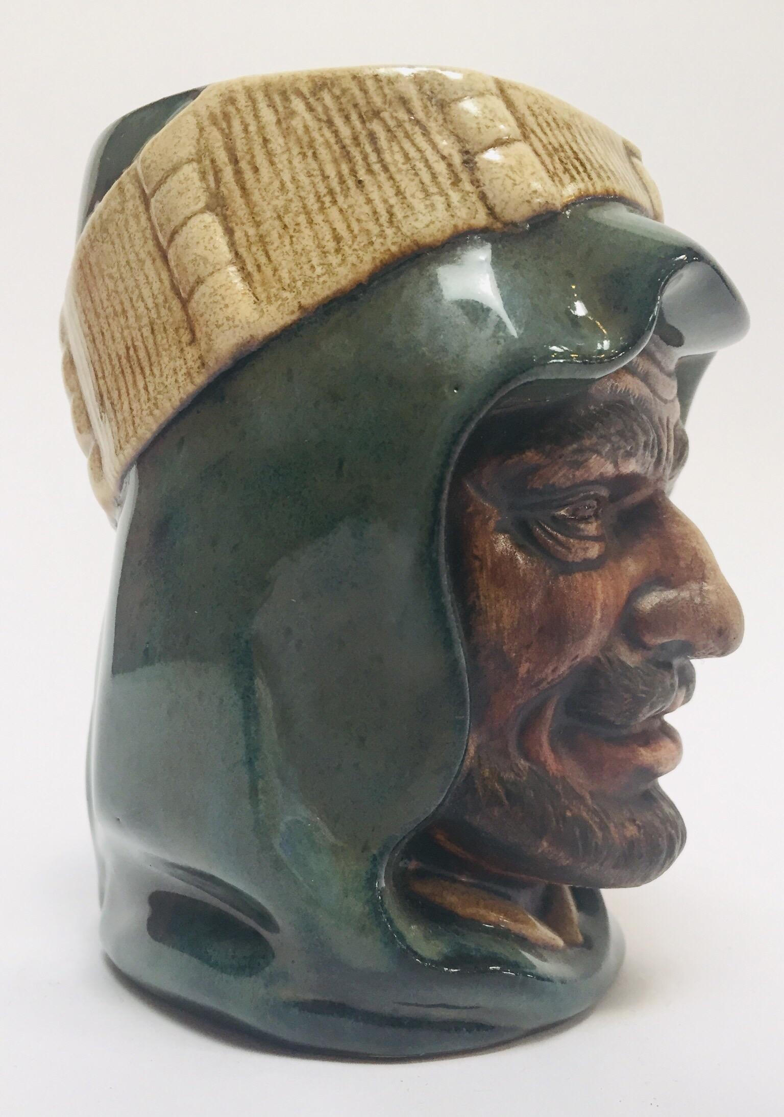North American Vintage Ceramic Middle Eastern Arab Man Character Toby Mug