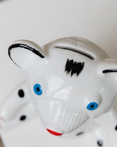 Vintage Ceramic Money Box in Teddy Bear Shape, 1980s