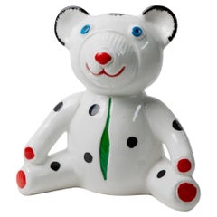 Tirelire vintage en céramique en forme d'ourson, années 1980