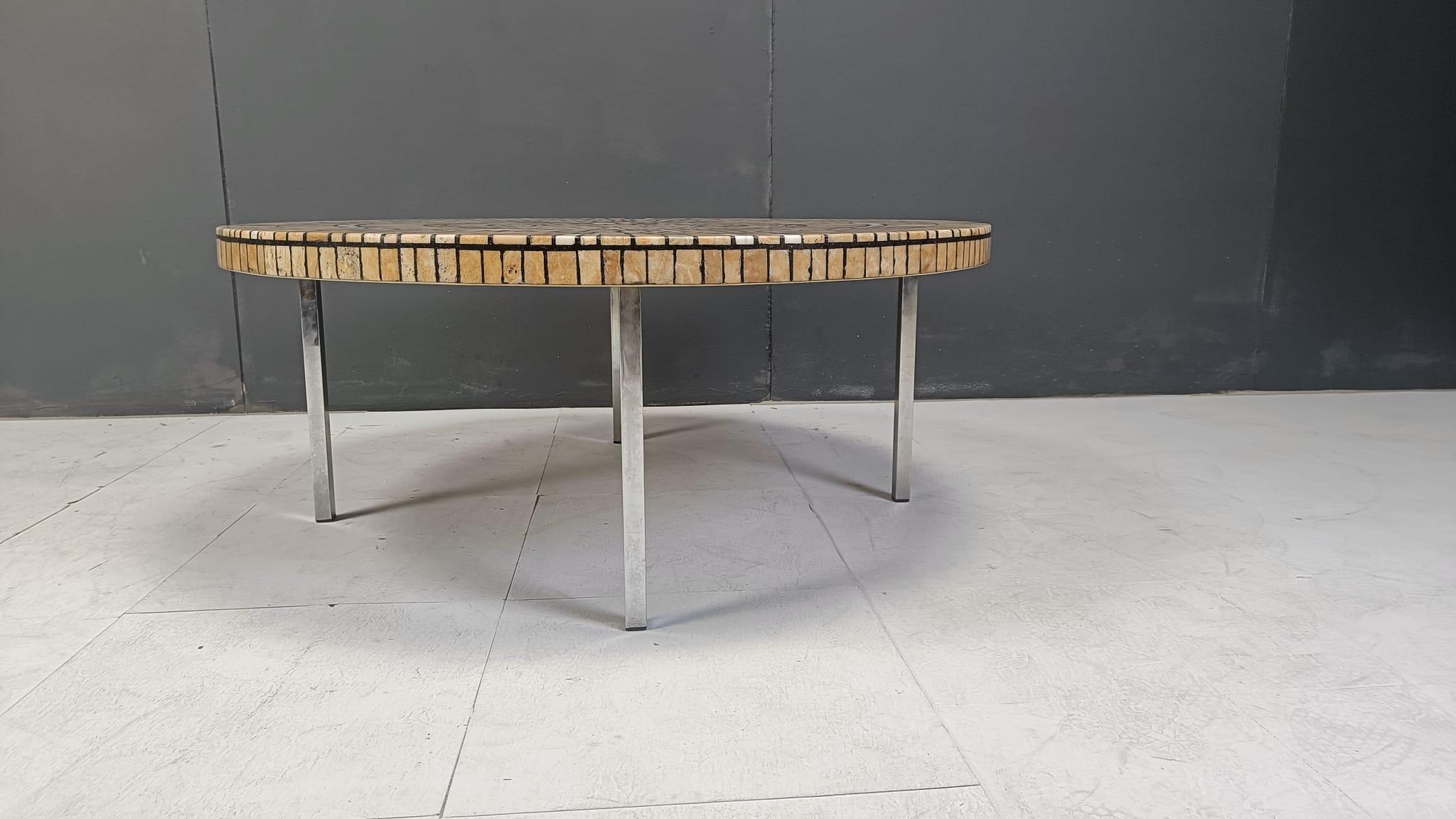 Tavolino in ceramica a mosaico vintage di Heins Lilienthal, anni '60 3