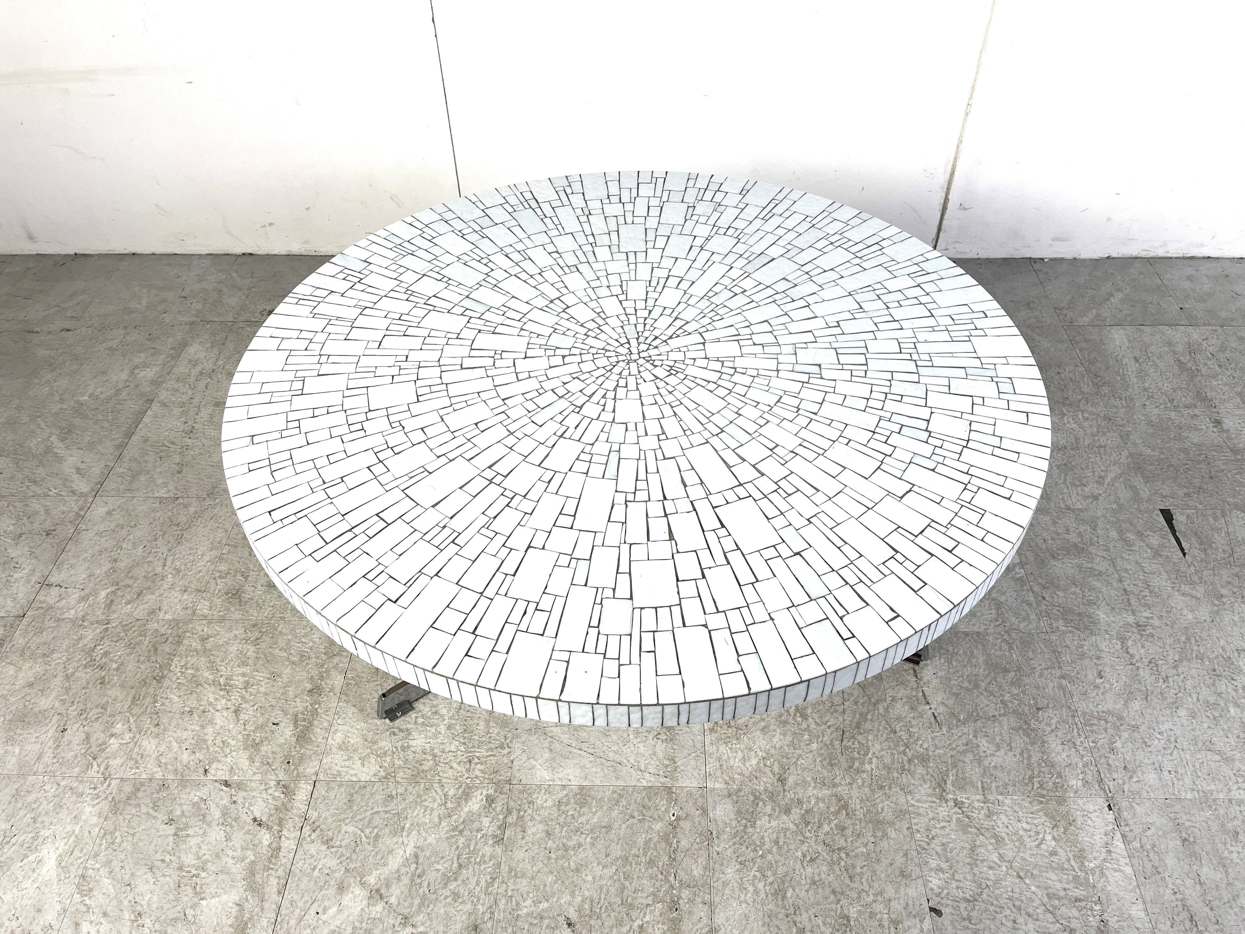 Space Age Vintage ceramic mosaic coffee table by Heins Lilienthal, 1960s For Sale