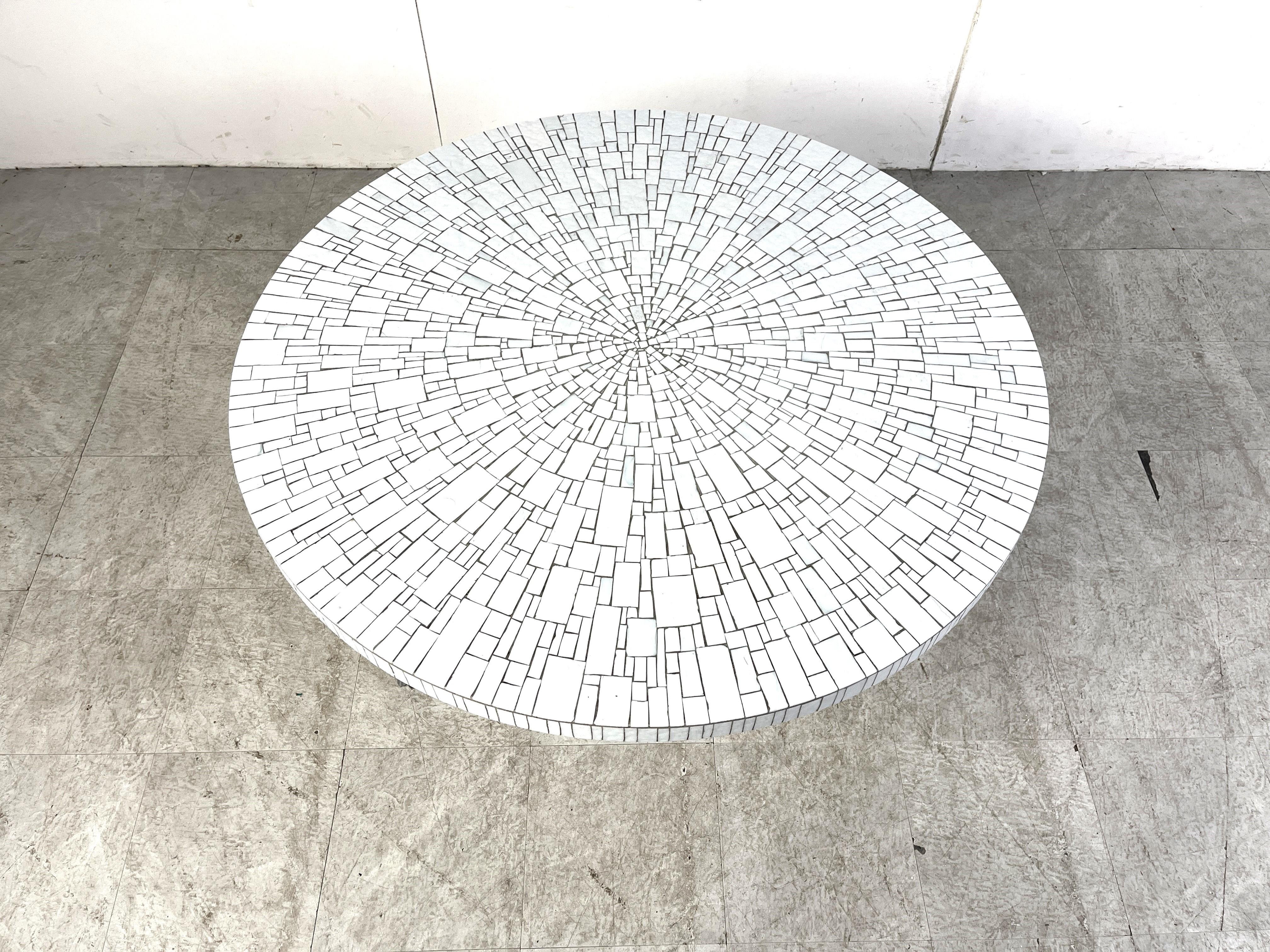 Vintage ceramic mosaic coffee table by Heins Lilienthal, 1960s In Good Condition For Sale In HEVERLEE, BE