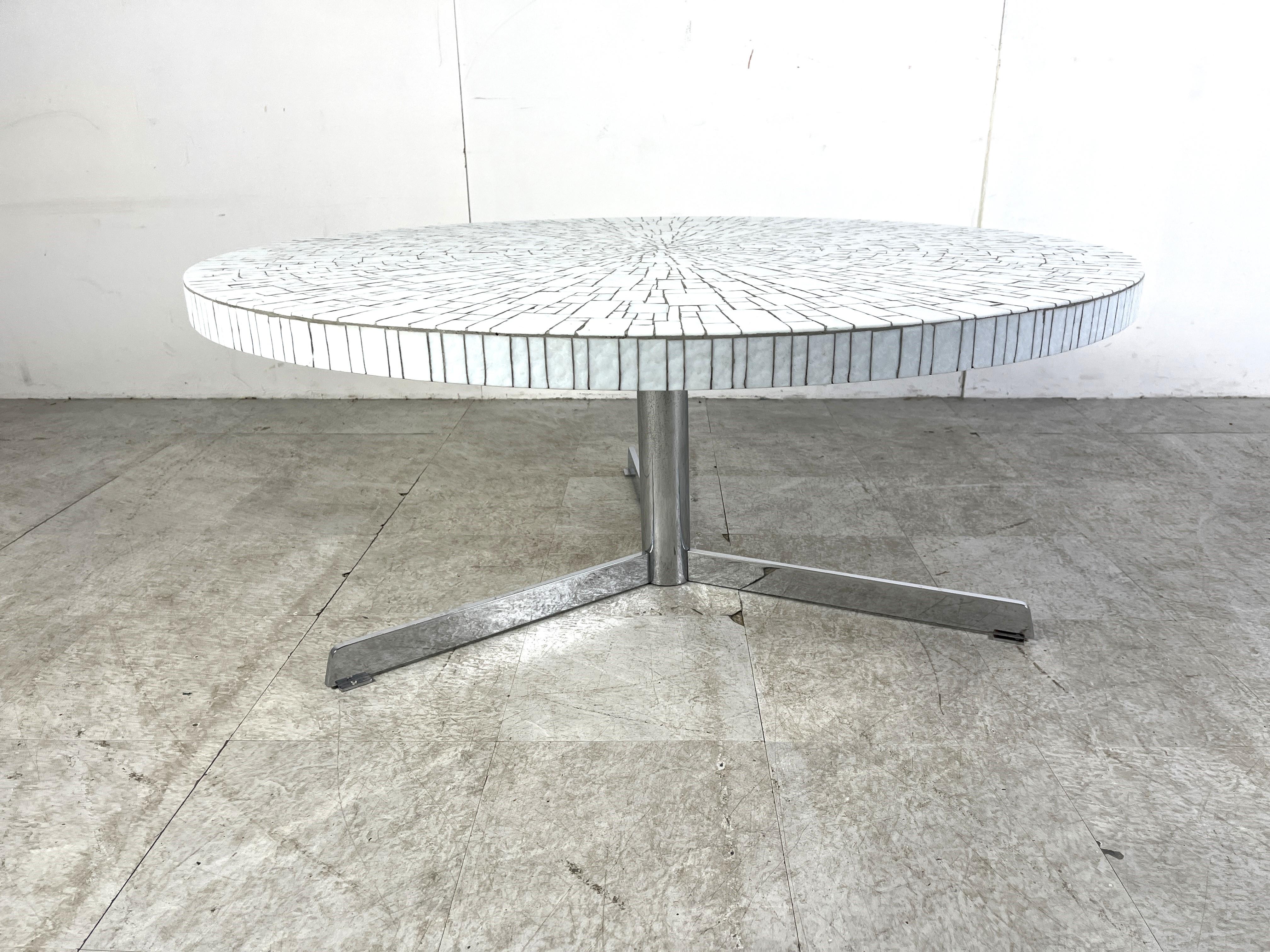 Ceramic Vintage ceramic mosaic coffee table by Heins Lilienthal, 1960s For Sale