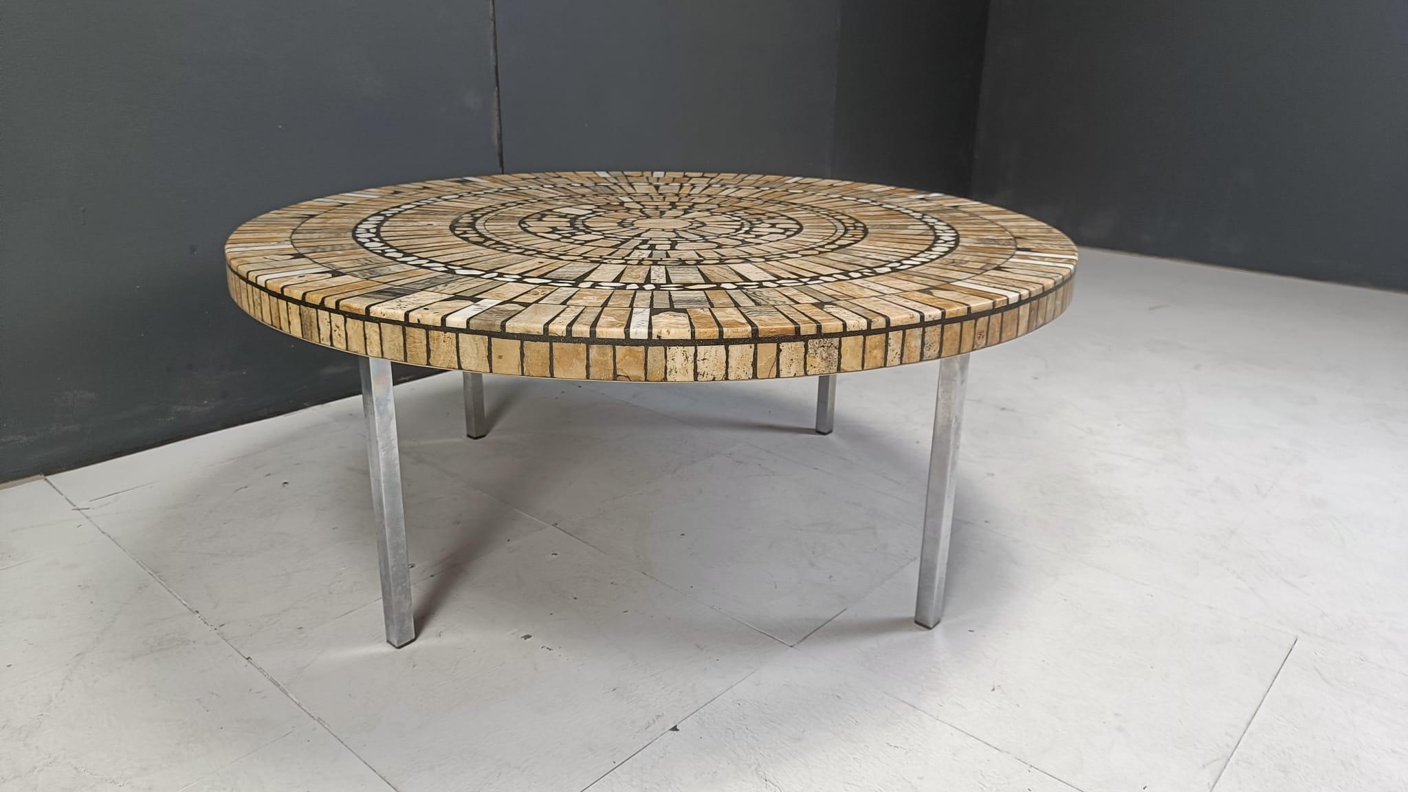 Tavolino in ceramica a mosaico vintage di Heins Lilienthal, anni '60 1