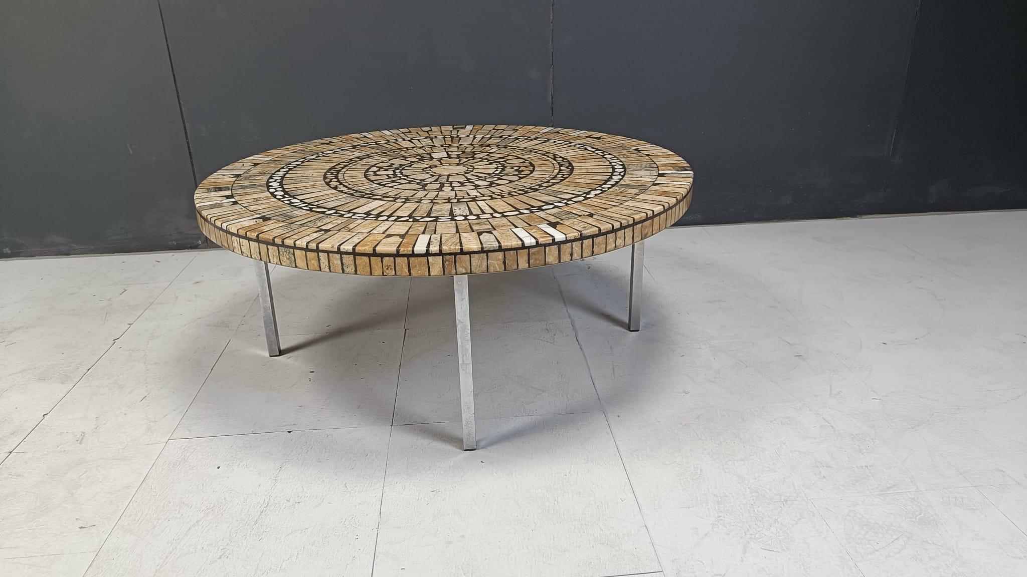 Tavolino in ceramica a mosaico vintage di Heins Lilienthal, anni '60 2