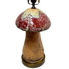 Vintage Ceramic Mushroom Lamp
