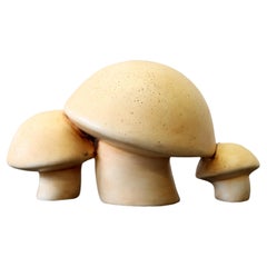 Vintage Ceramic Mushroom Sculpture