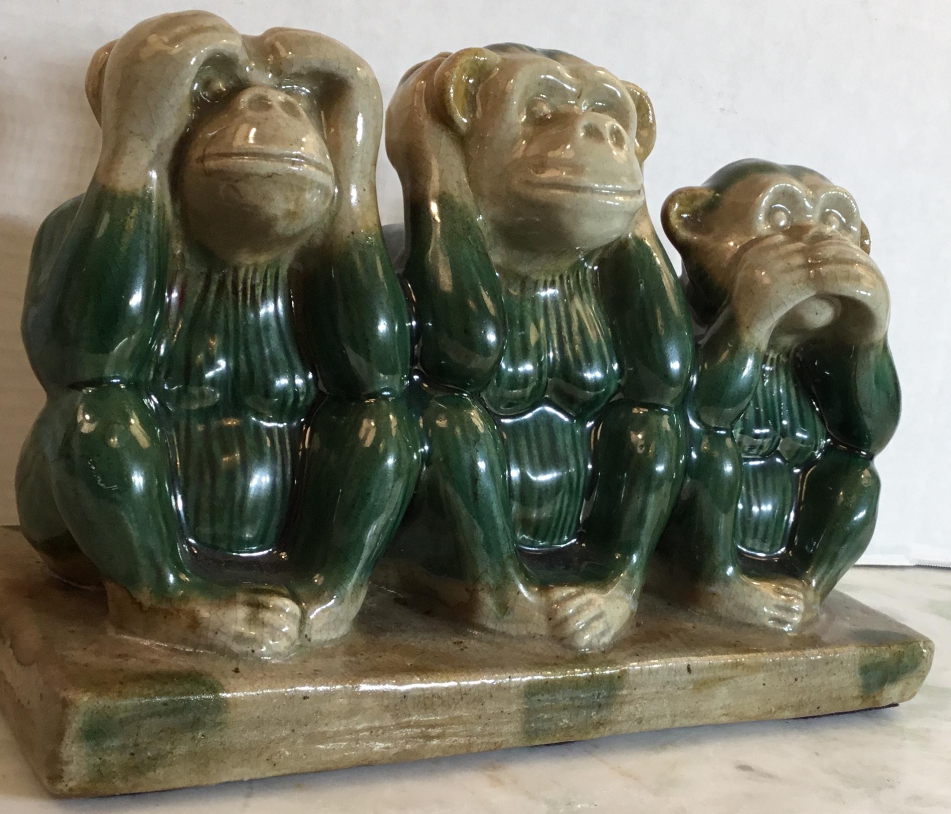 vintage ceramic monkey