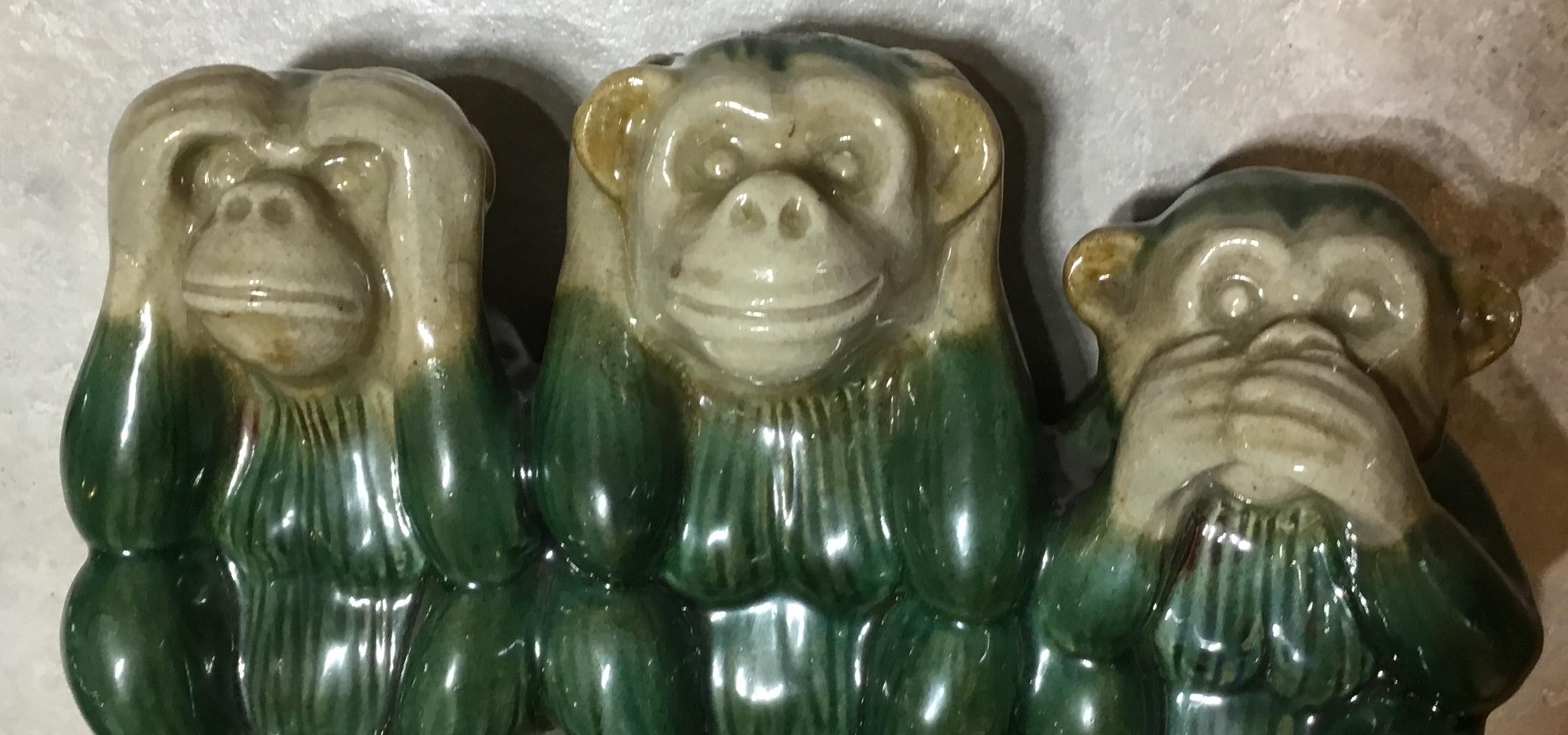 Vintage Ceramic of the Three Monkey 1