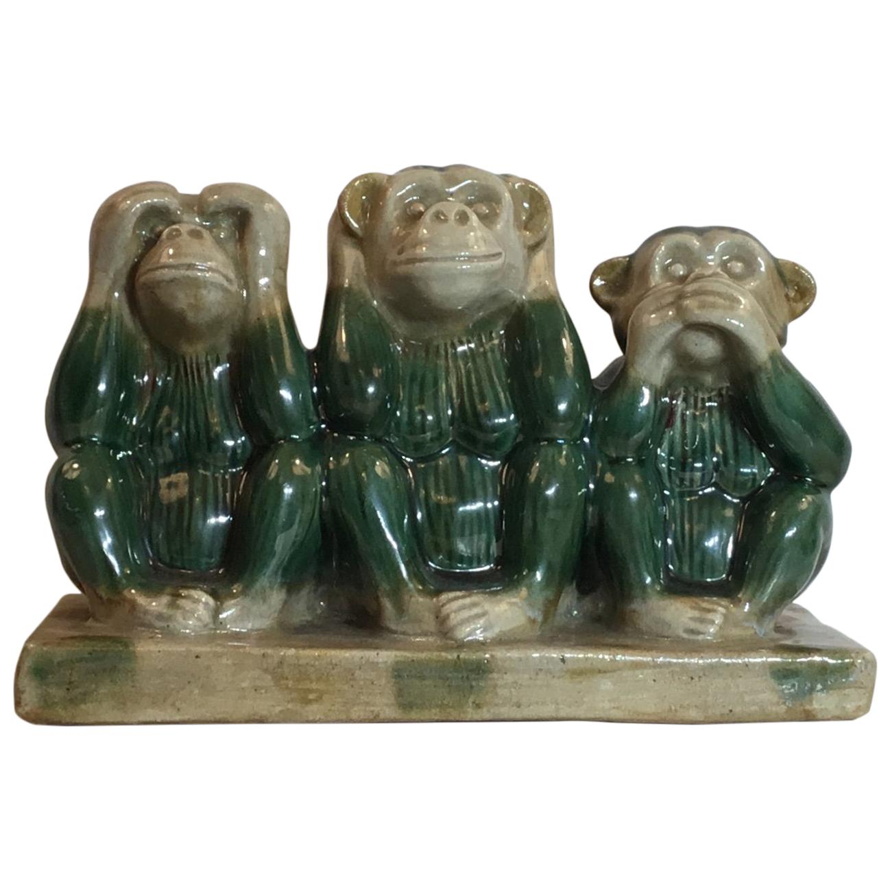Vintage Ceramic of the Three Monkey