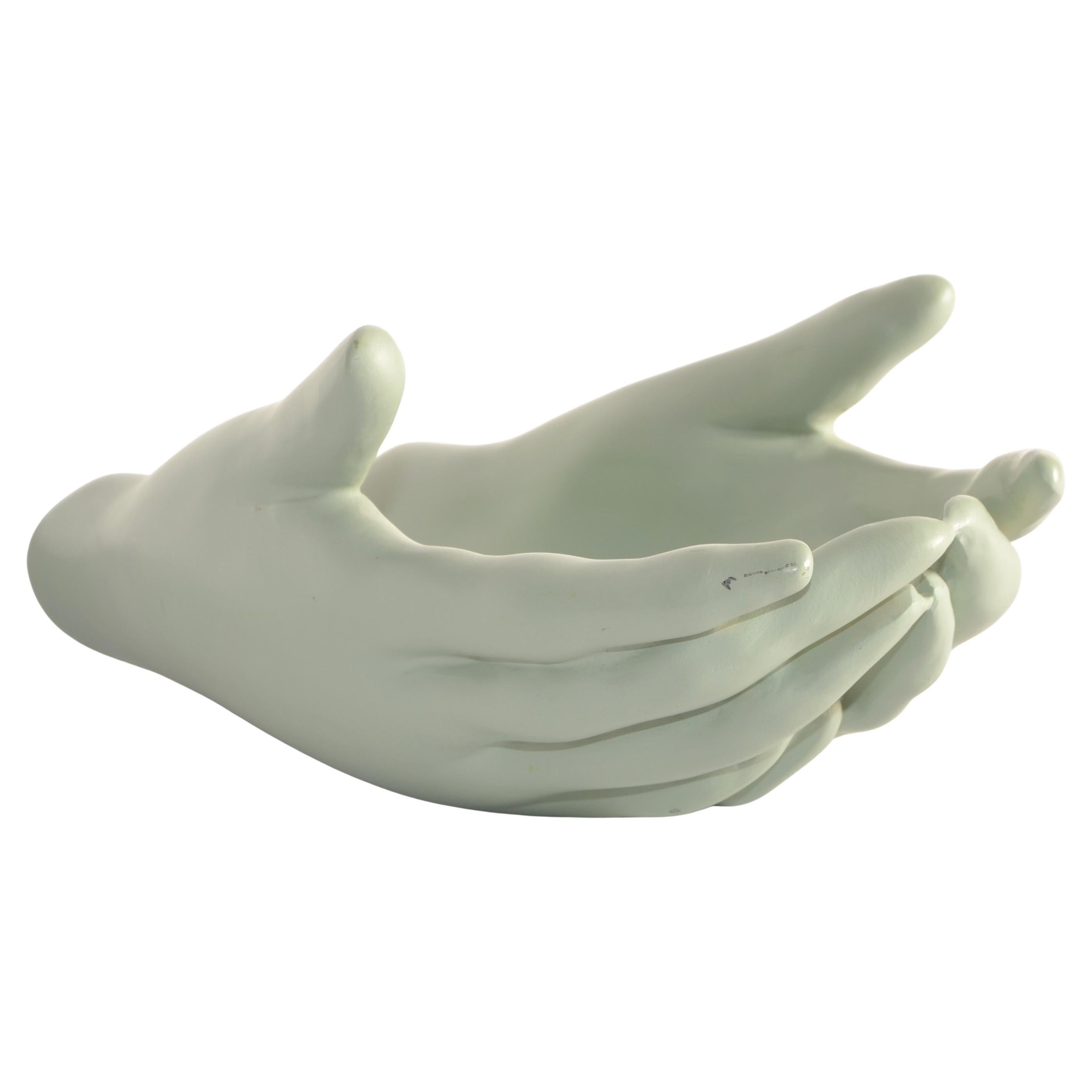 Scultura vintage in ceramica a mani aperte montata a parete Greene
Greene Vintage