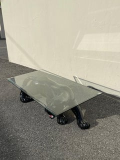 Vintage Ceramic Panther Coffee Table
