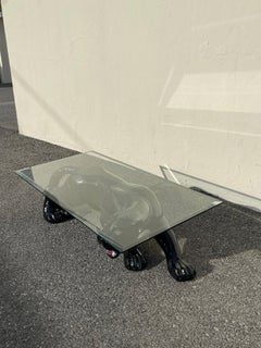 Vintage Ceramic Panther Coffee Table