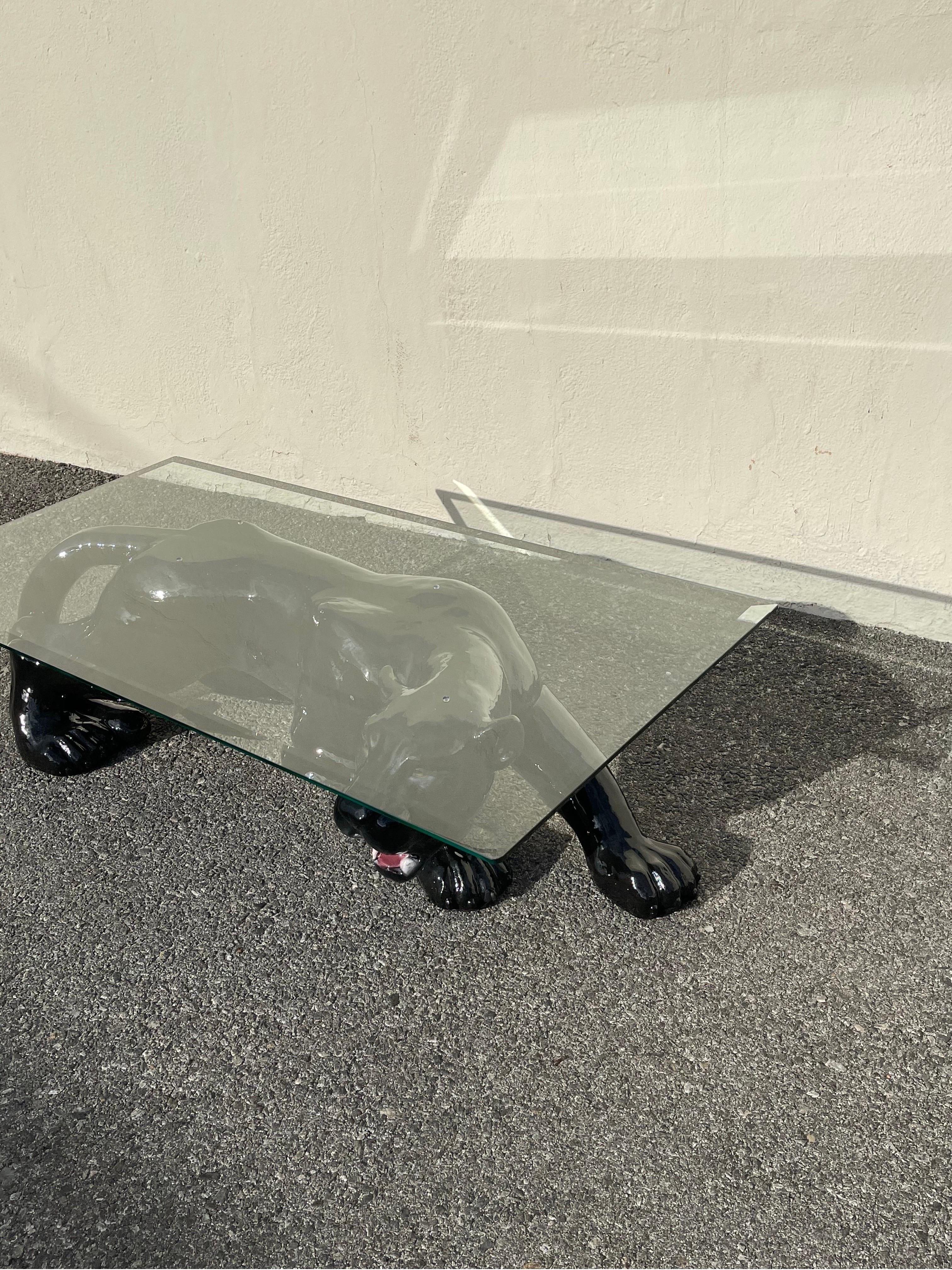 vintage panther coffee table