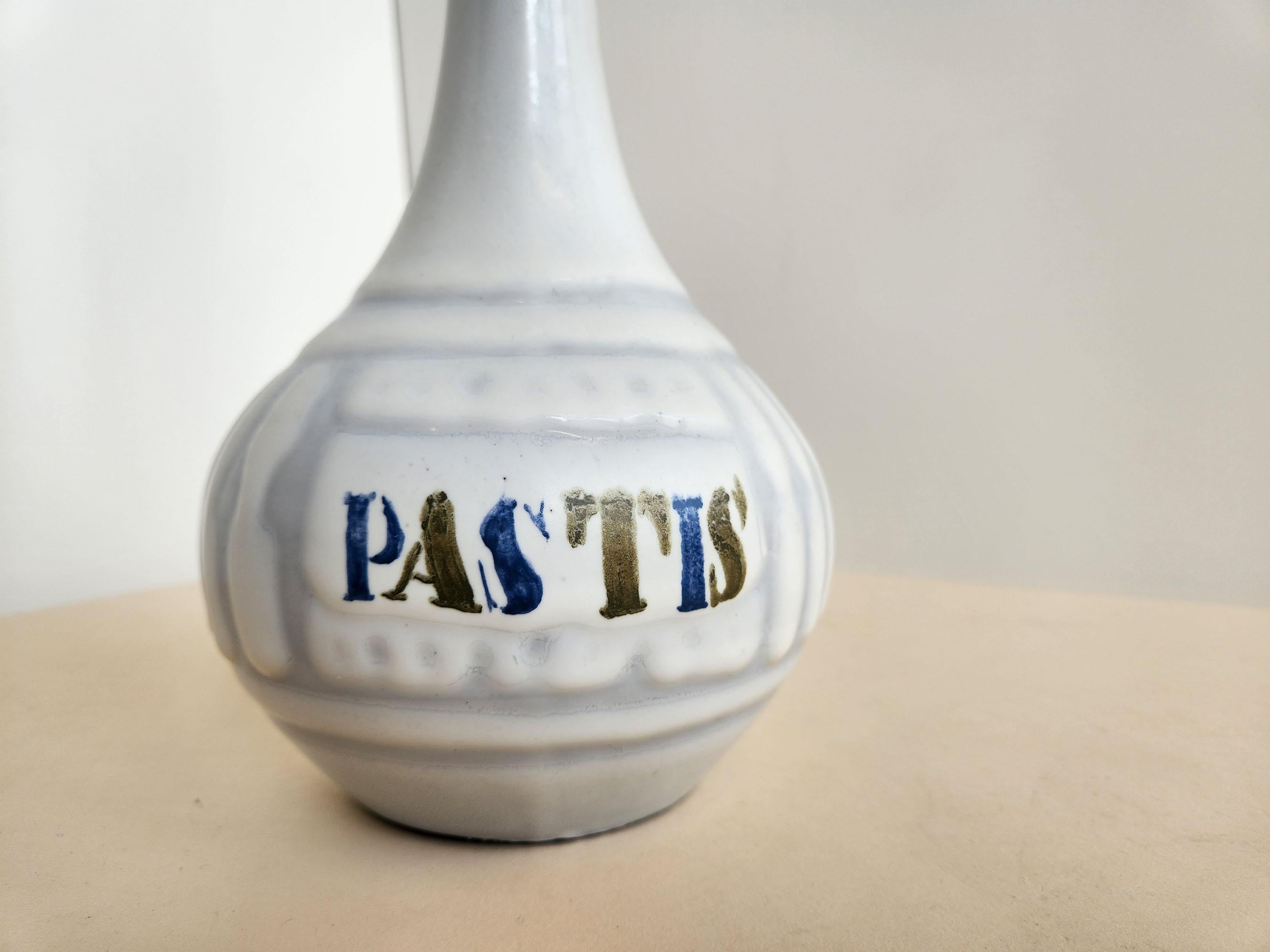 Mid-Century Modern Roger Capron - Vintage Ceramic Pastis Decanter with Long Neck For Sale