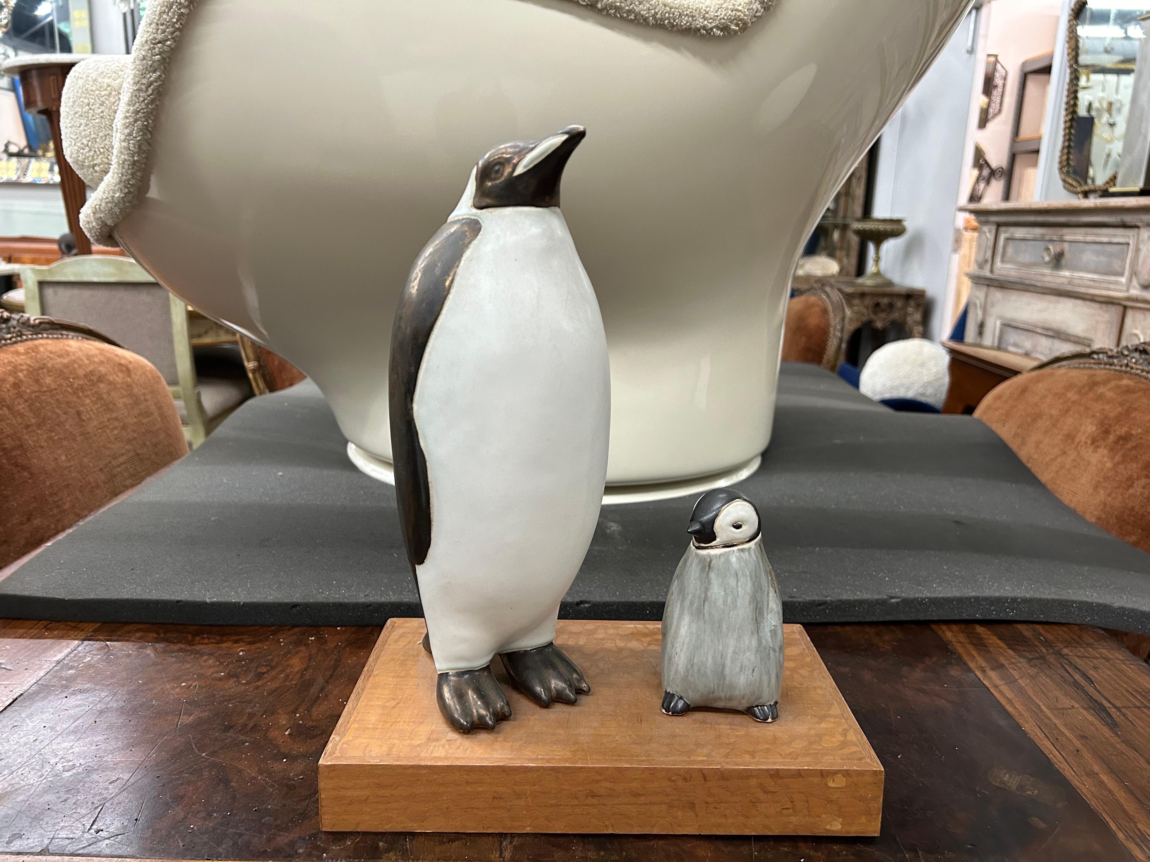 Escultura pingüino de cerámica vintage Desconocido en venta