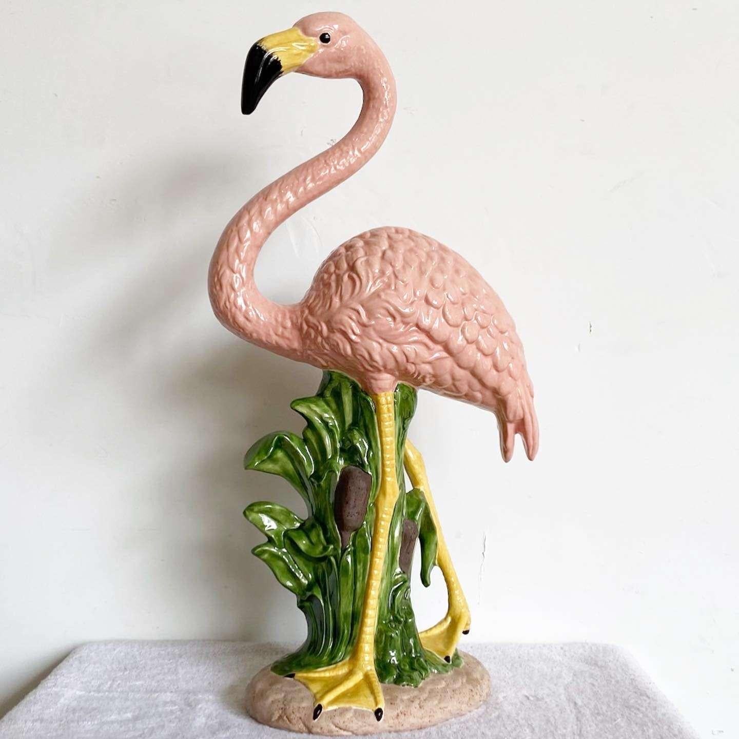 ceramic flamingo
