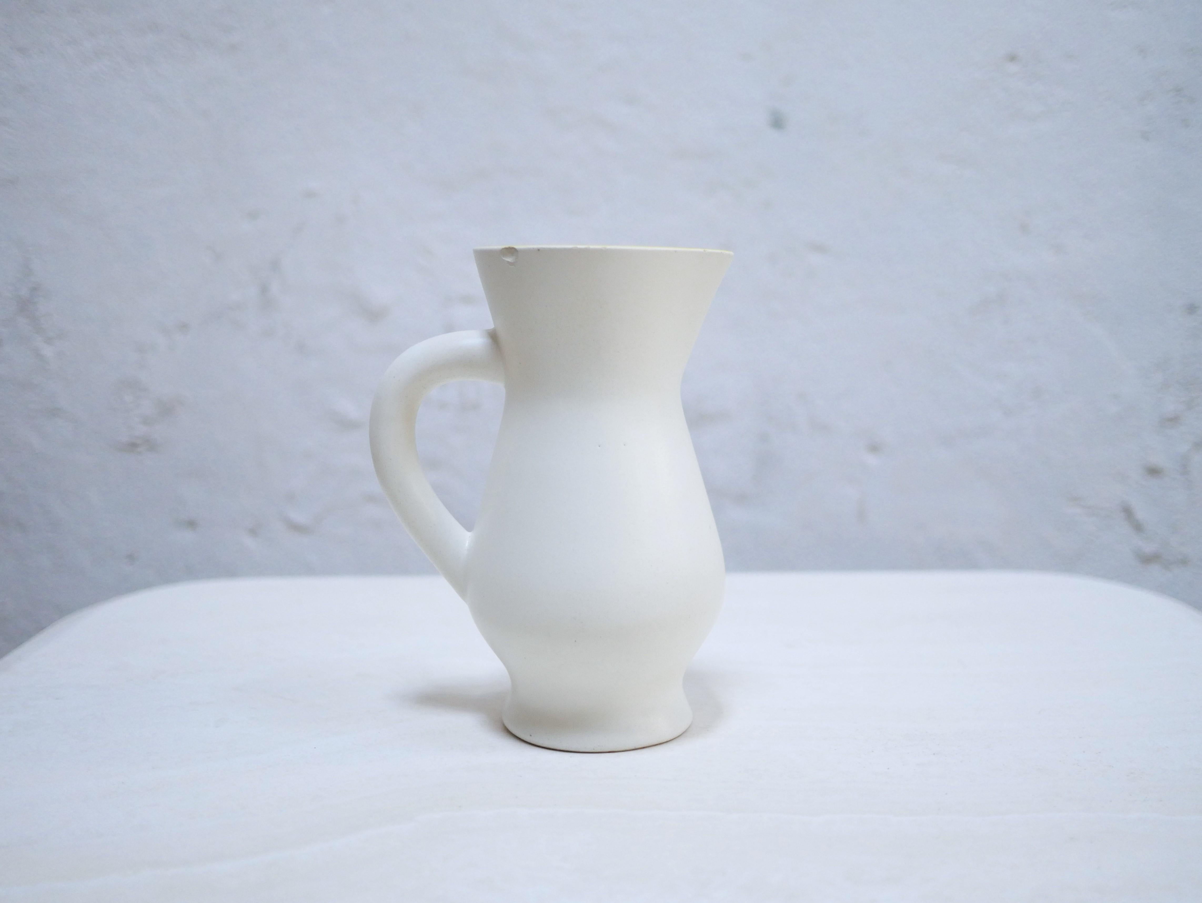 Vintage ceramic pitcher by the Saint Clément France factory For Sale 1