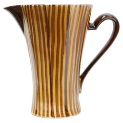 Retro Ceramic Pitcher by the Sarreguemines Factory