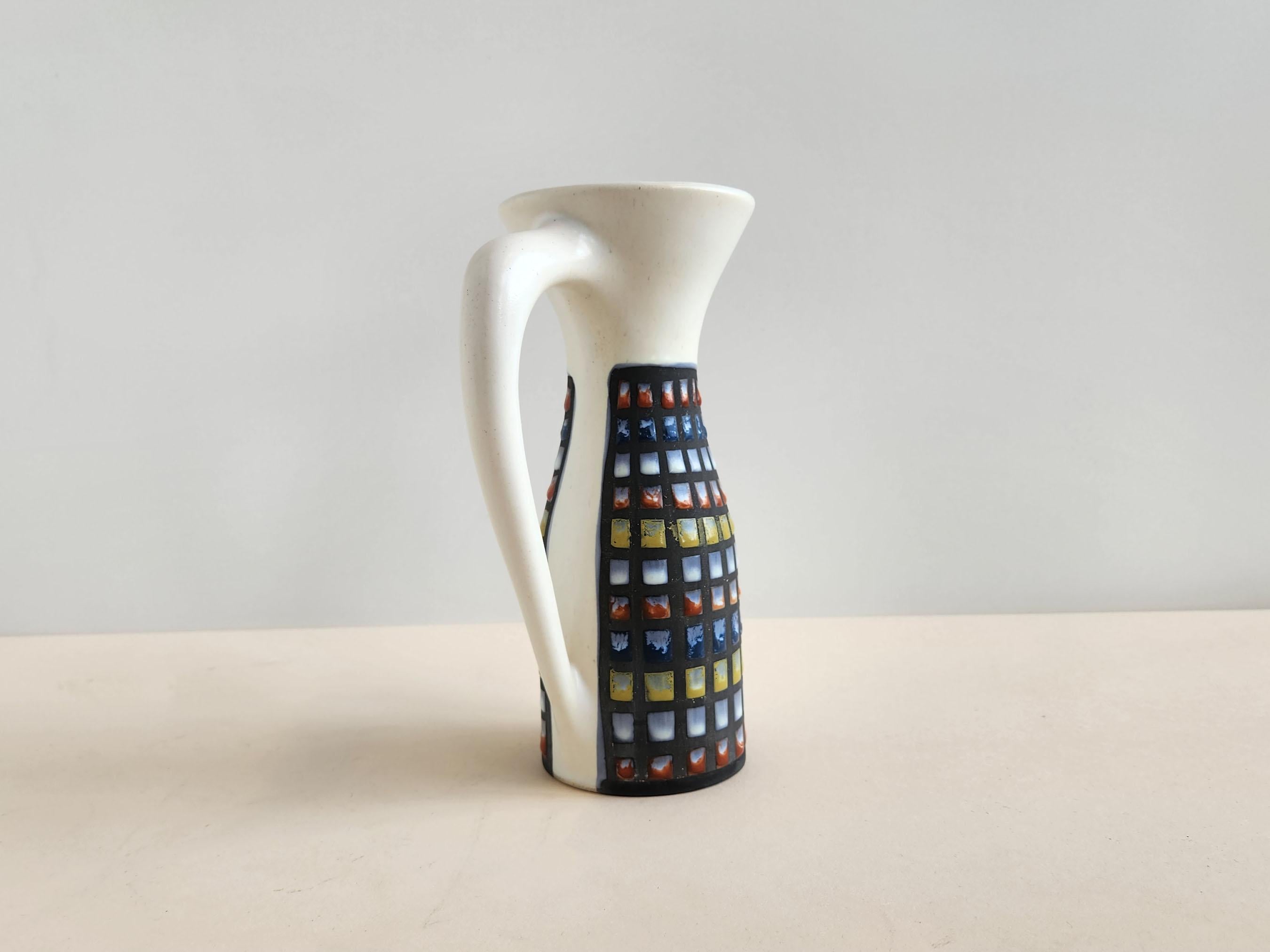 Roger Capron – Vintage-Krug aus Keramik mit Blasensteinen  (Französisch) im Angebot