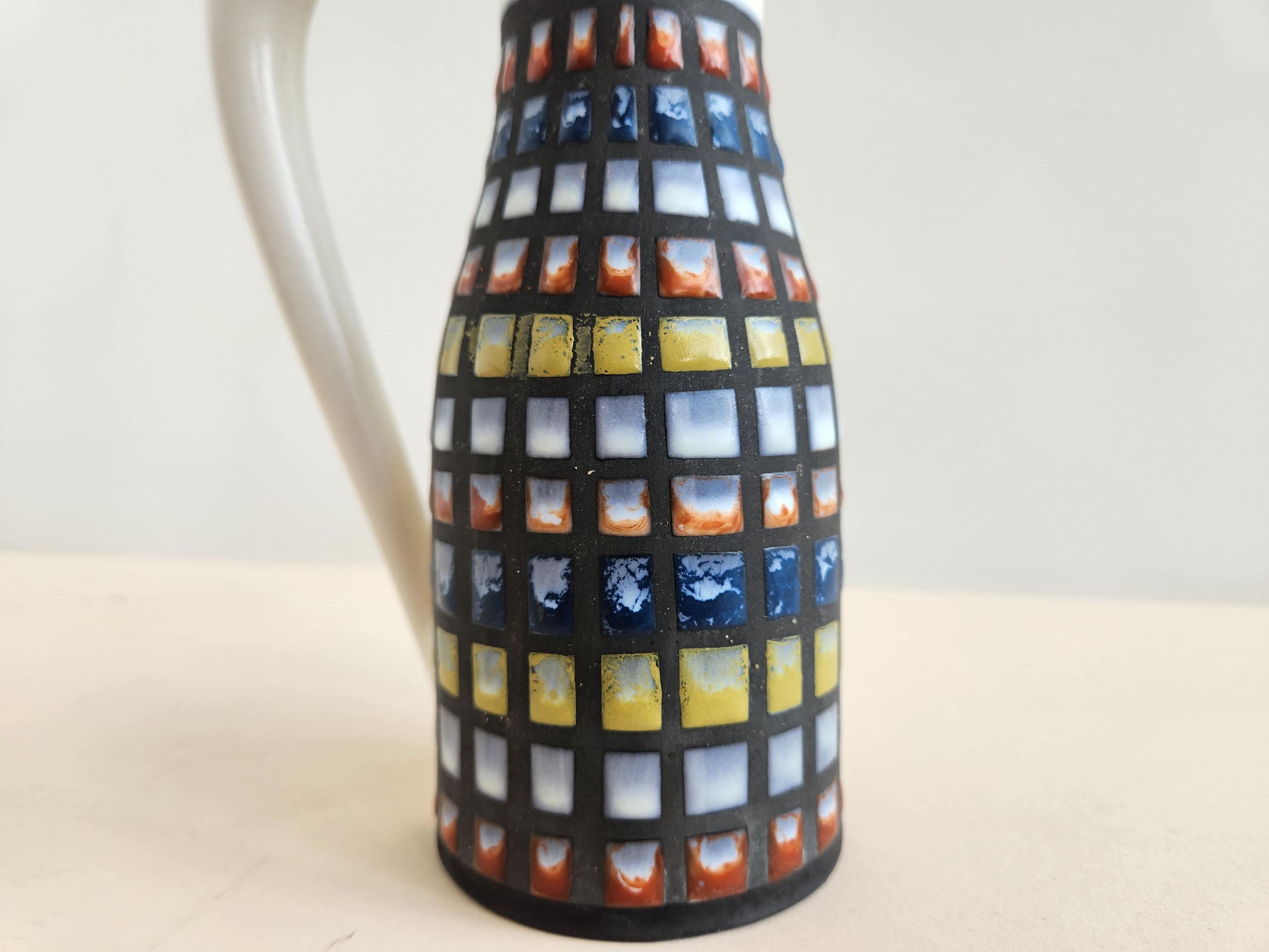 Roger Capron - Vintage Ceramic Pitcher with Cobblestones  In Excellent Condition For Sale In Stratford, CT