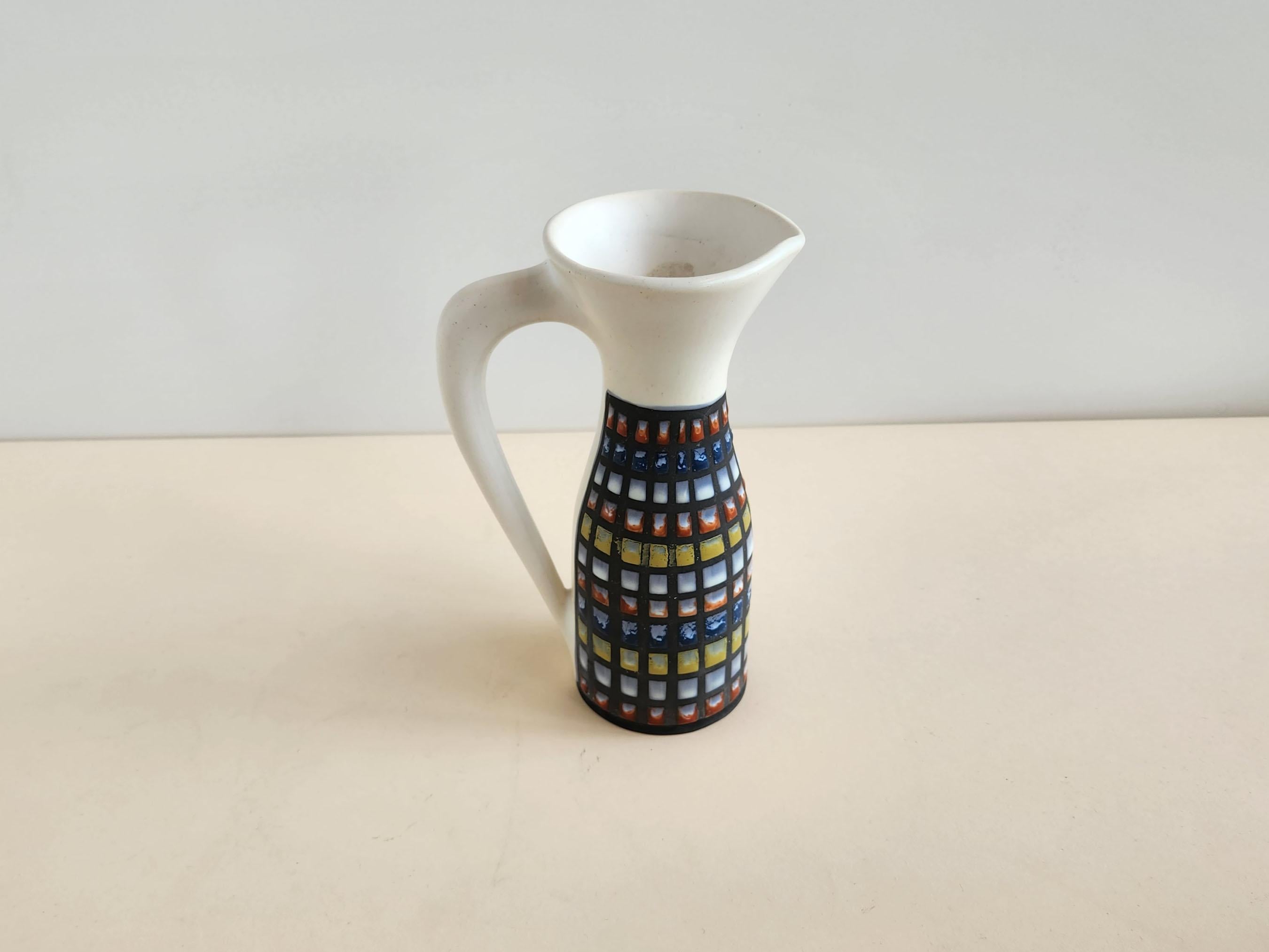 Roger Capron – Vintage-Krug aus Keramik mit Blasensteinen  (Mitte des 20. Jahrhunderts) im Angebot