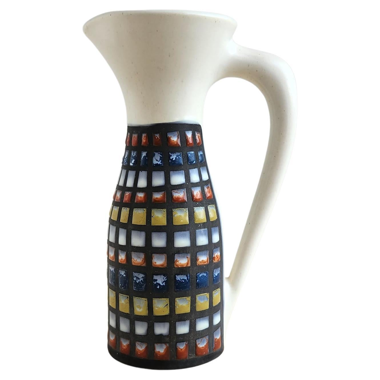 Roger Capron – Vintage-Krug aus Keramik mit Blasensteinen  im Angebot