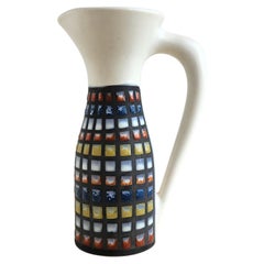 Roger Capron - Vintage Ceramic Pitcher with Cobblestones 