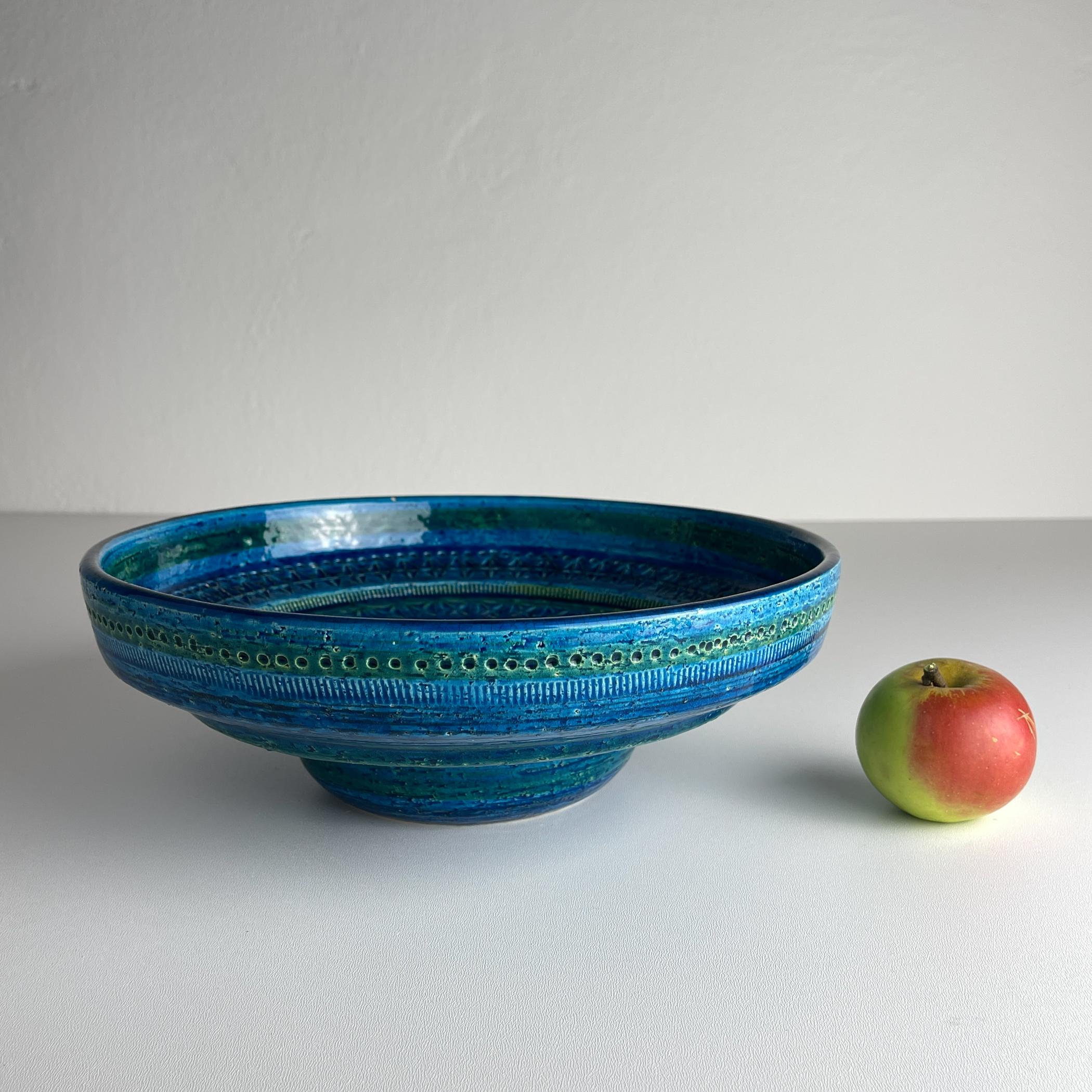 Assiette en céramique Rimini Blue, design Aldo Londi, Bitossi Italie 1970 en vente 4