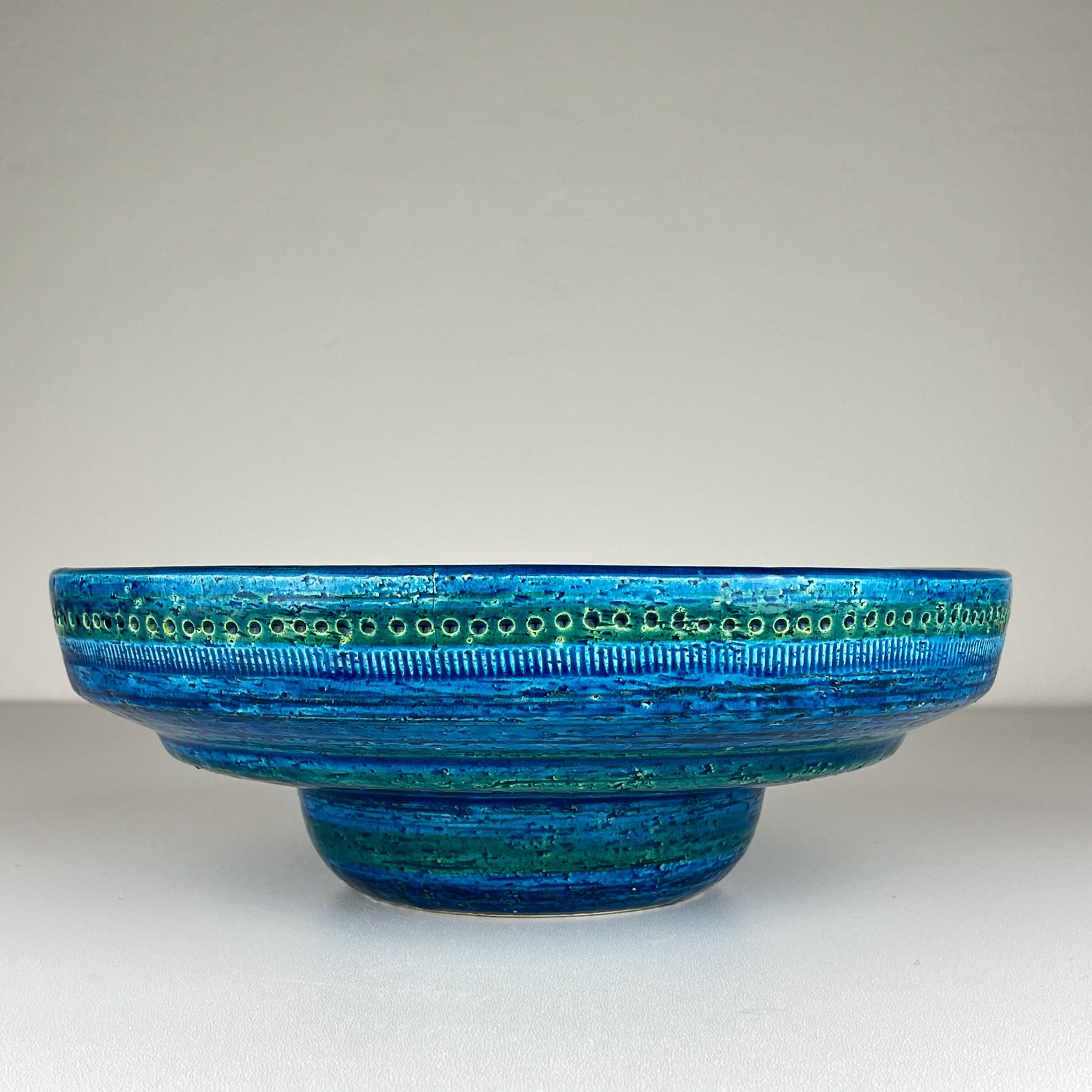 Assiette en céramique Rimini Blue, design Aldo Londi, Bitossi Italie 1970 en vente 6