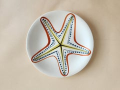 Roger Capron - Vintage Ceramic Plate with Sea Star