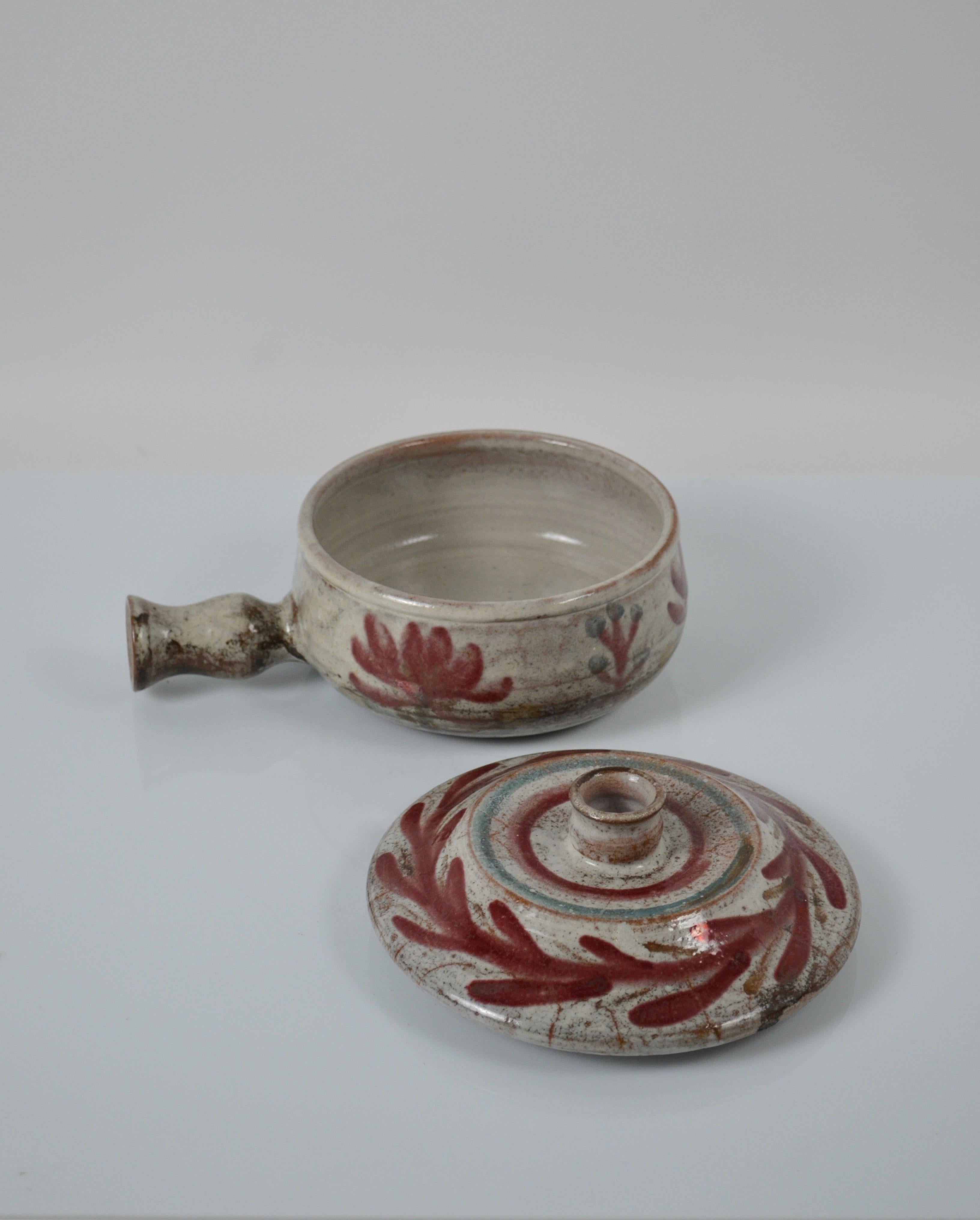 Mid-Century Modern Pot en céramique vintage par Gustave Reynaud, Atelier Lemurier, France, 50's en vente