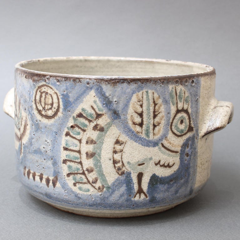 Vintage Ceramic Pot by Gustave Reynaud, Le Mûrier, circa 1950s at 1stDibs