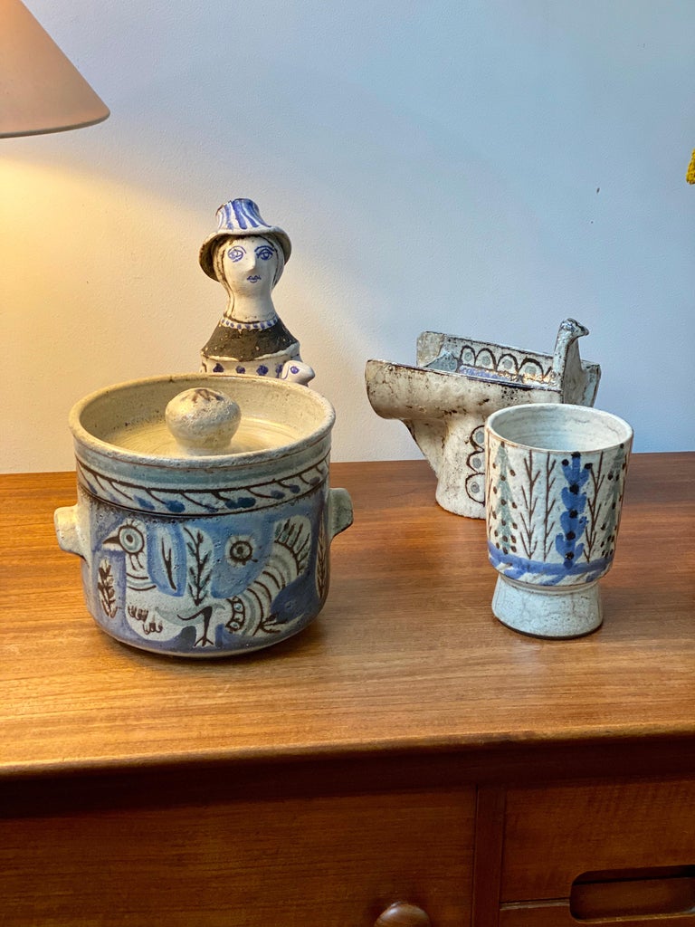 Vintage Ceramic Pot by Gustave Reynaud, Le Mûrier, circa 1950s at 1stDibs