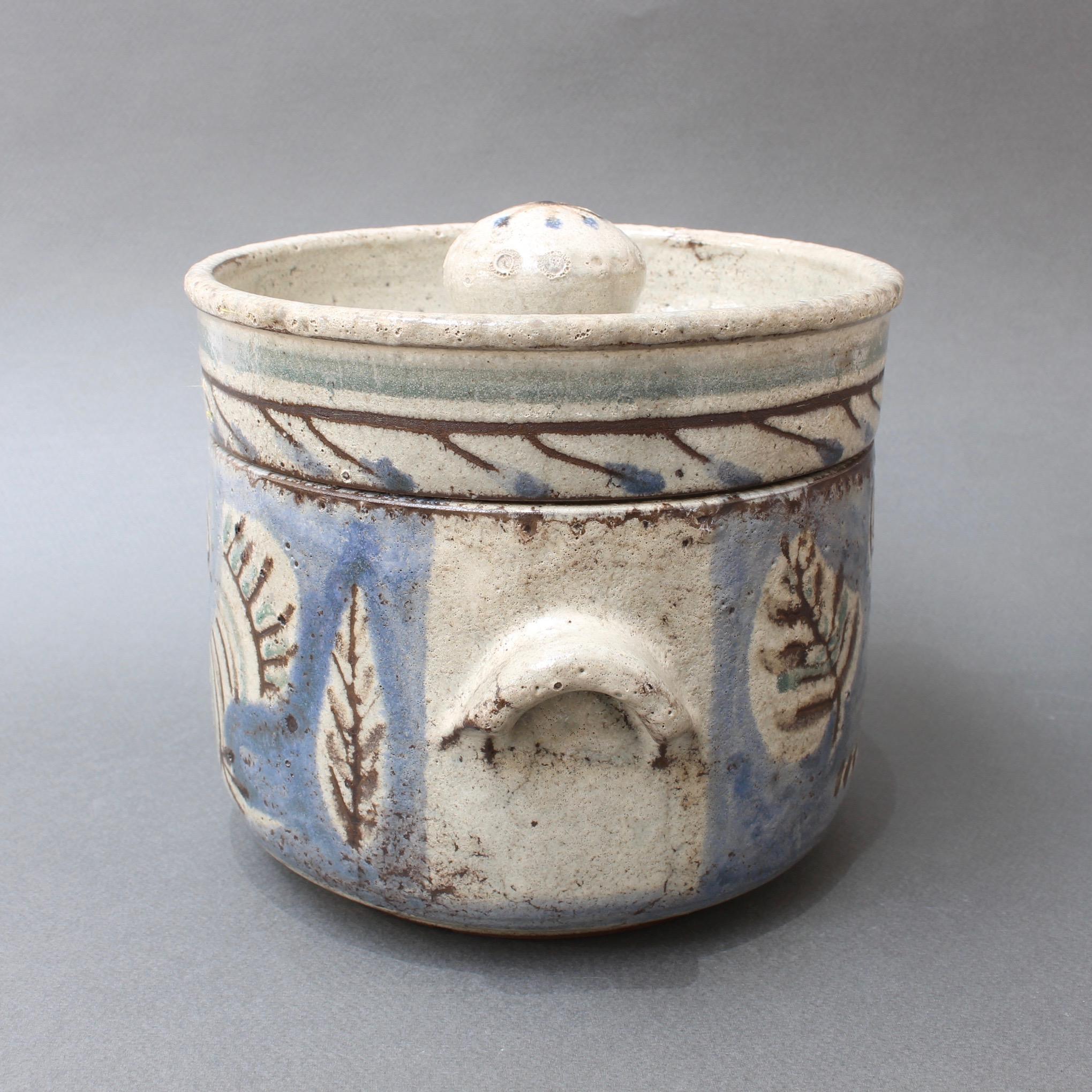 French Vintage Ceramic Pot by Gustave Reynaud, Le Mûrier, circa 1950s