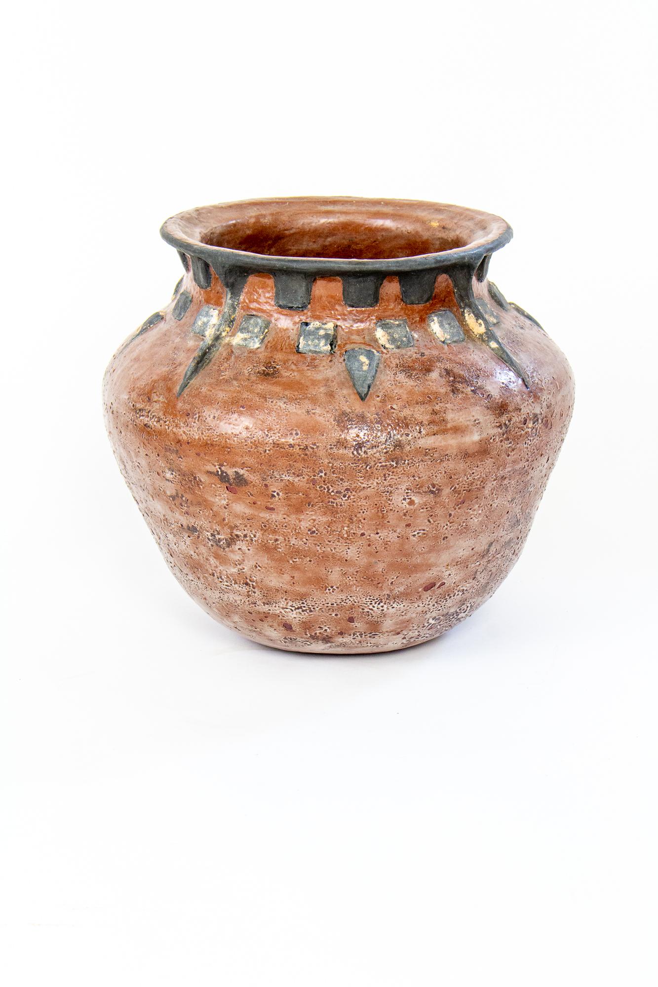 Rustic Vintage Ceramic Pot For Sale