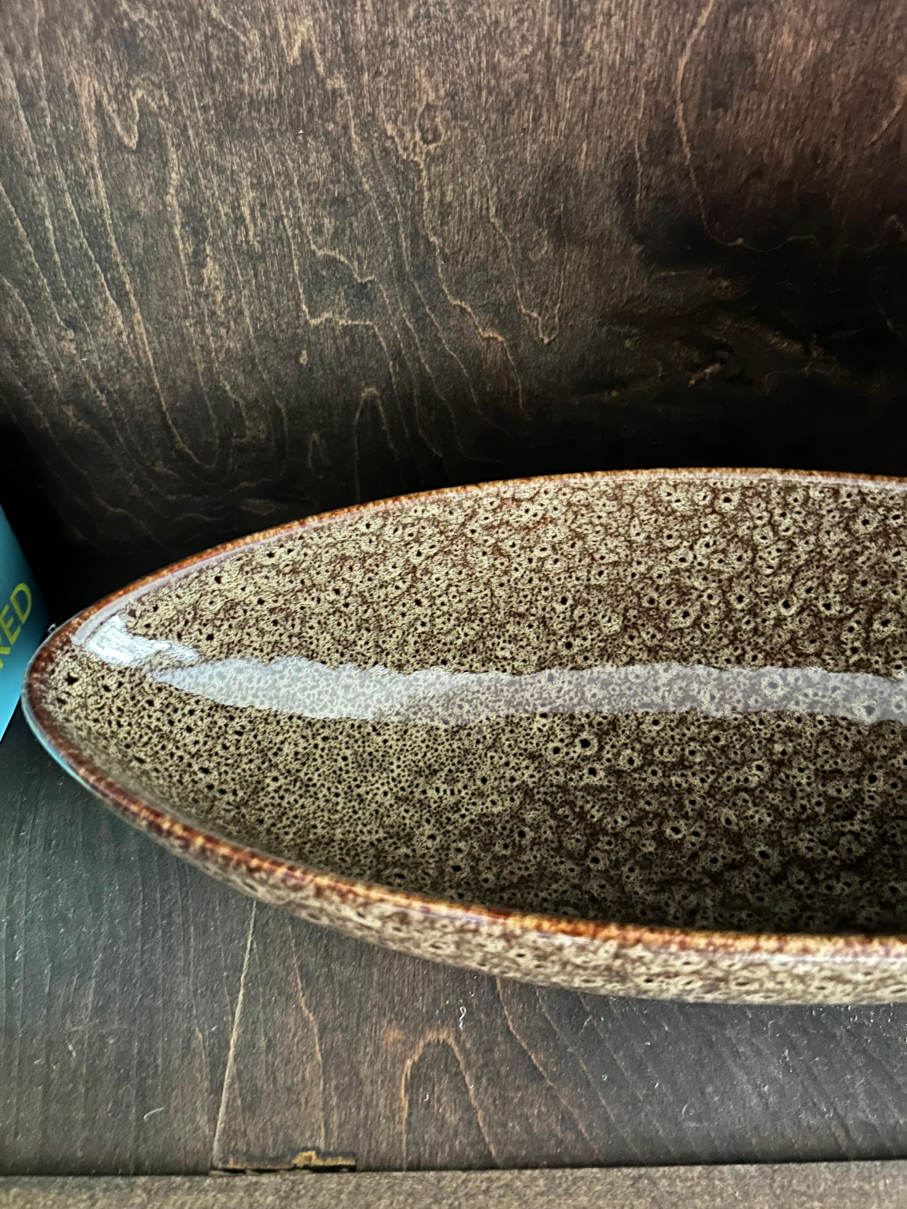 Vintage Keramik Keramik Oval Schüssel  im Zustand „Gut“ im Angebot in Medina, OH