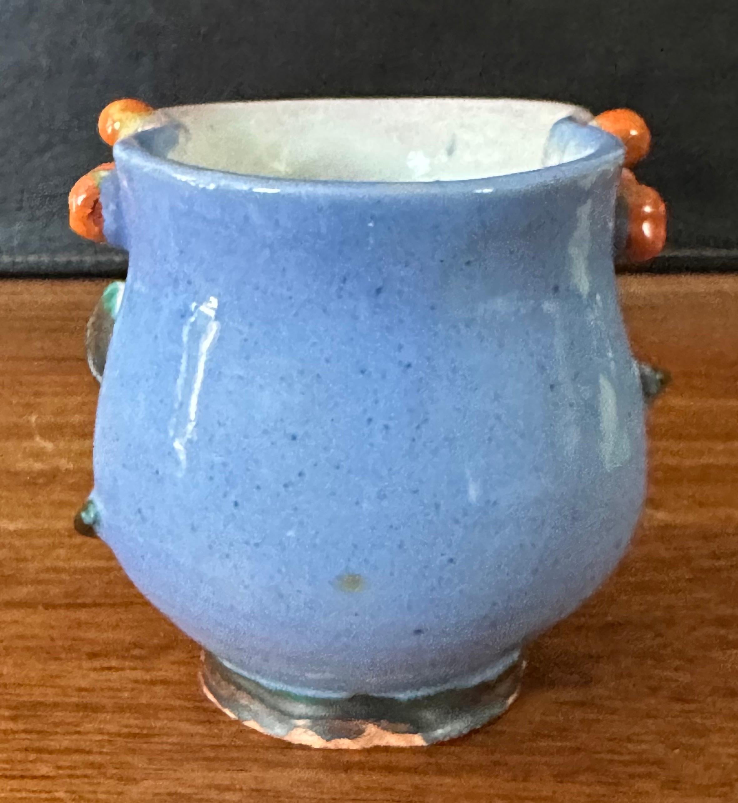 Hand-Crafted Vintage Ceramic Pottery Vase by Walter Bosse - Rare For Sale