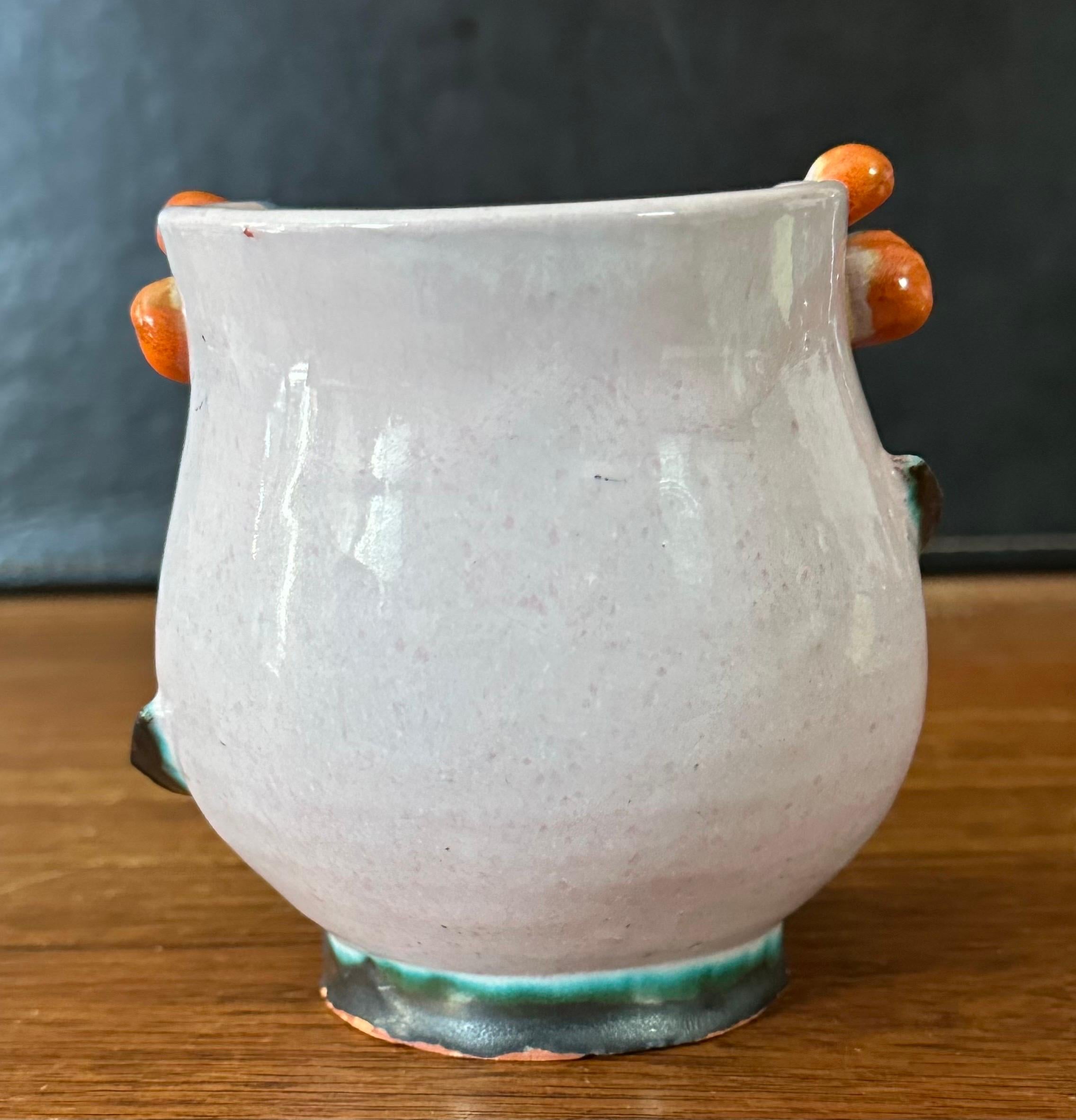 Vintage Ceramic Pottery Vase by Walter Bosse - Rare For Sale 2