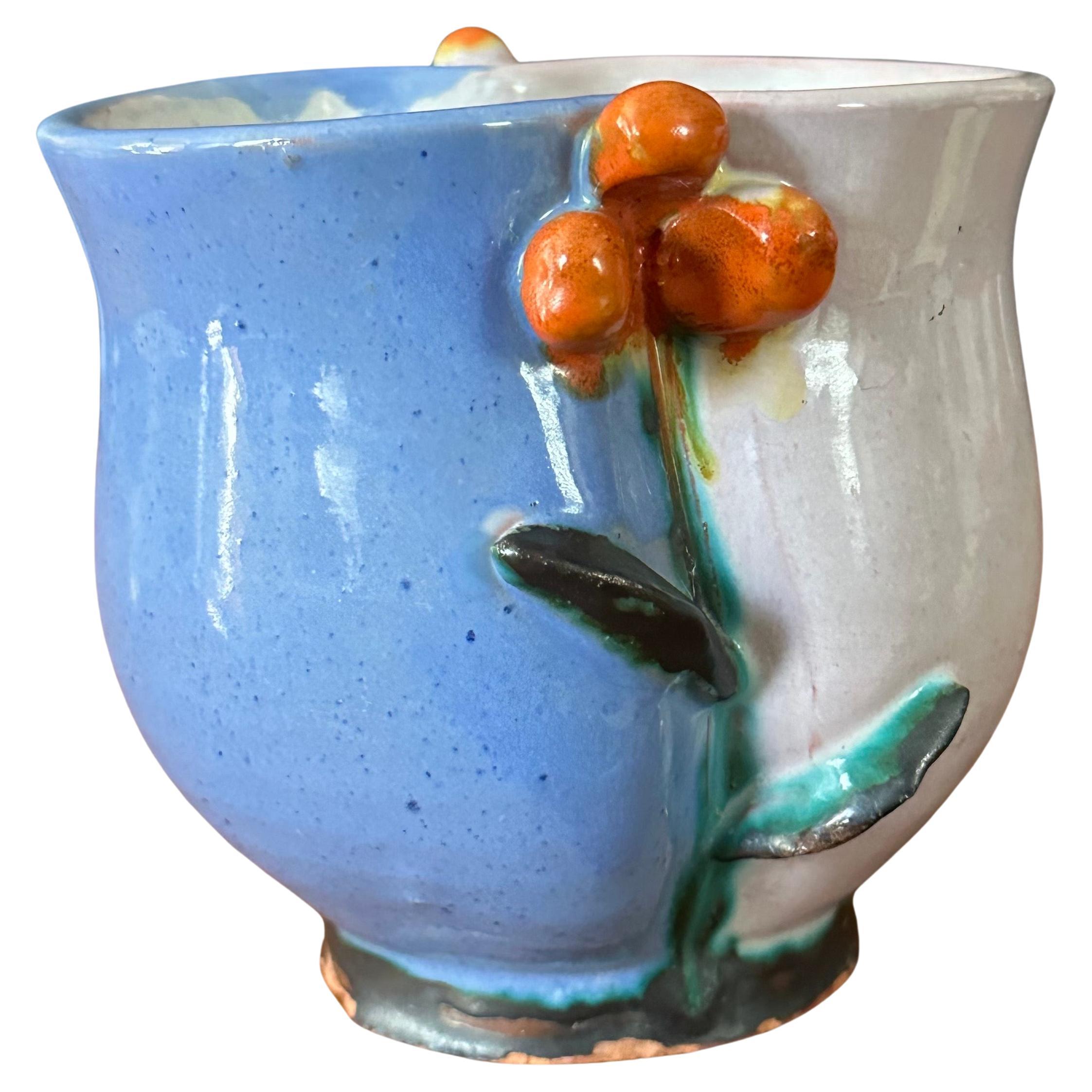 Vintage Ceramic Pottery Vase by Walter Bosse - Rare For Sale