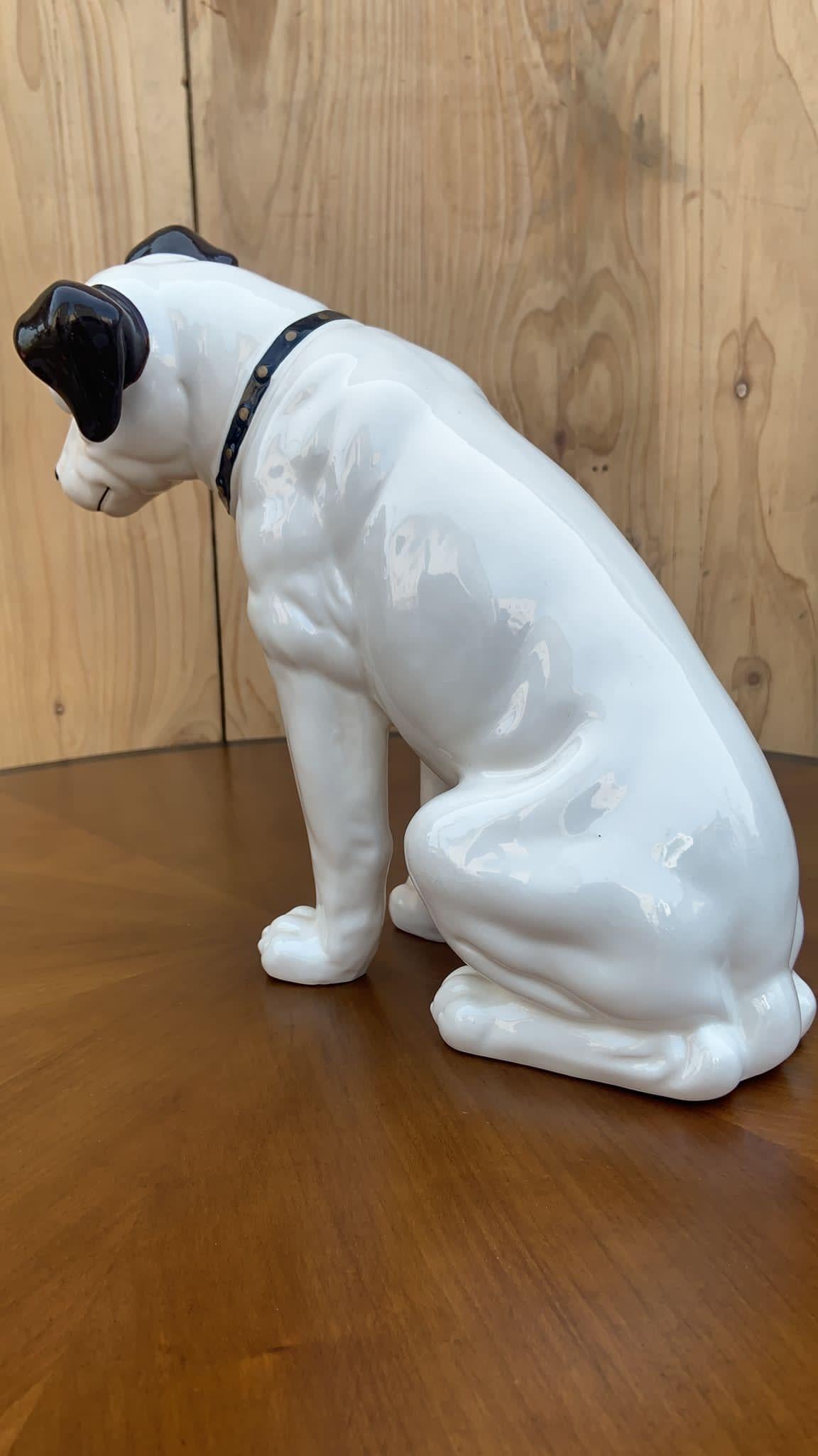Japanese Vintage Ceramic RCA Victor His Masters Voice Nipper Dog Figurine by Sarsaparilla