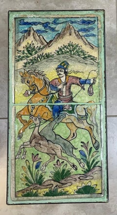 Vintage Ceramic Rectangular, Tile Side Table