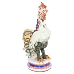 Escultura de gallo de cerámica vintage