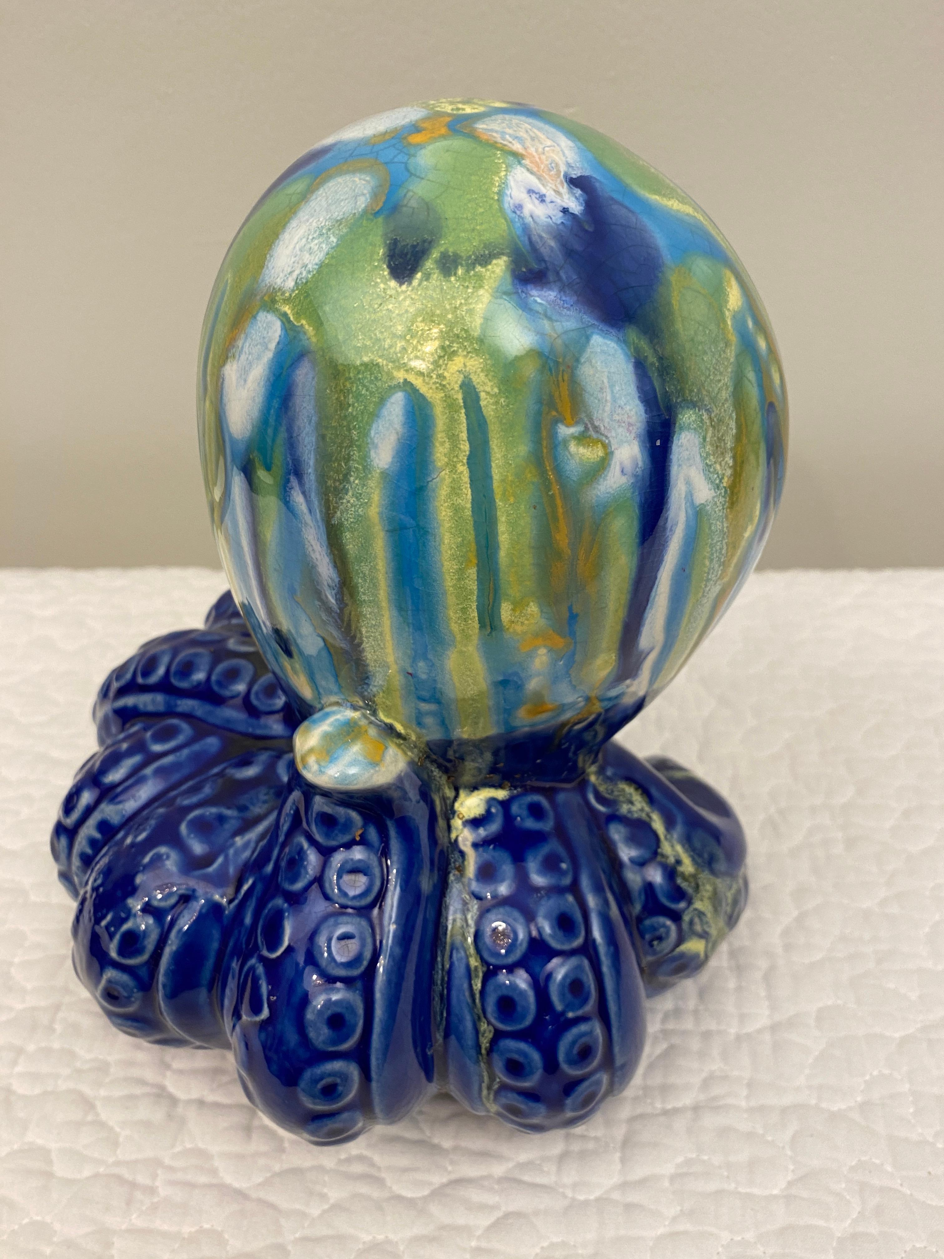 Pulpo esculpido en cerámica vintage Italiano en venta