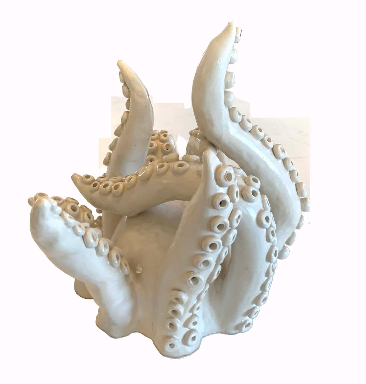 20th Century Vintage Ceramic Sculpture Octopus