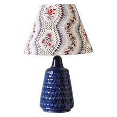 Vintage Ceramic Søholm Table Lamp with Customized Shade, Denmark, 1960's