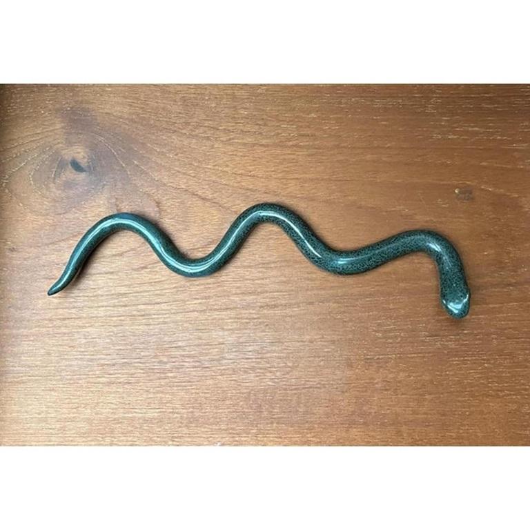 XX secolo Figurina di serpente in ceramica vintage in vendita