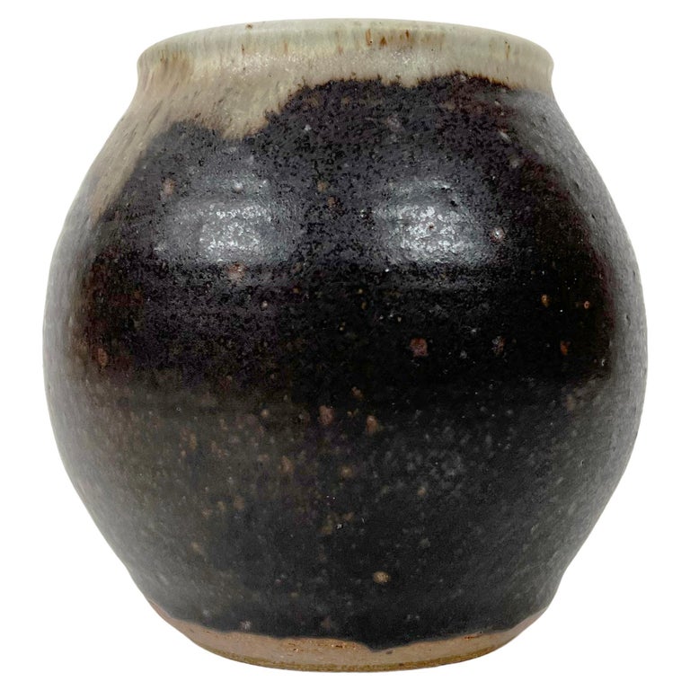 Vintage Ceramic Stoneware Vase by David Leaman For Sale at 1stDibs