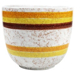 Vintage Ceramic Striped Planter by Bitossi for Rosenthal