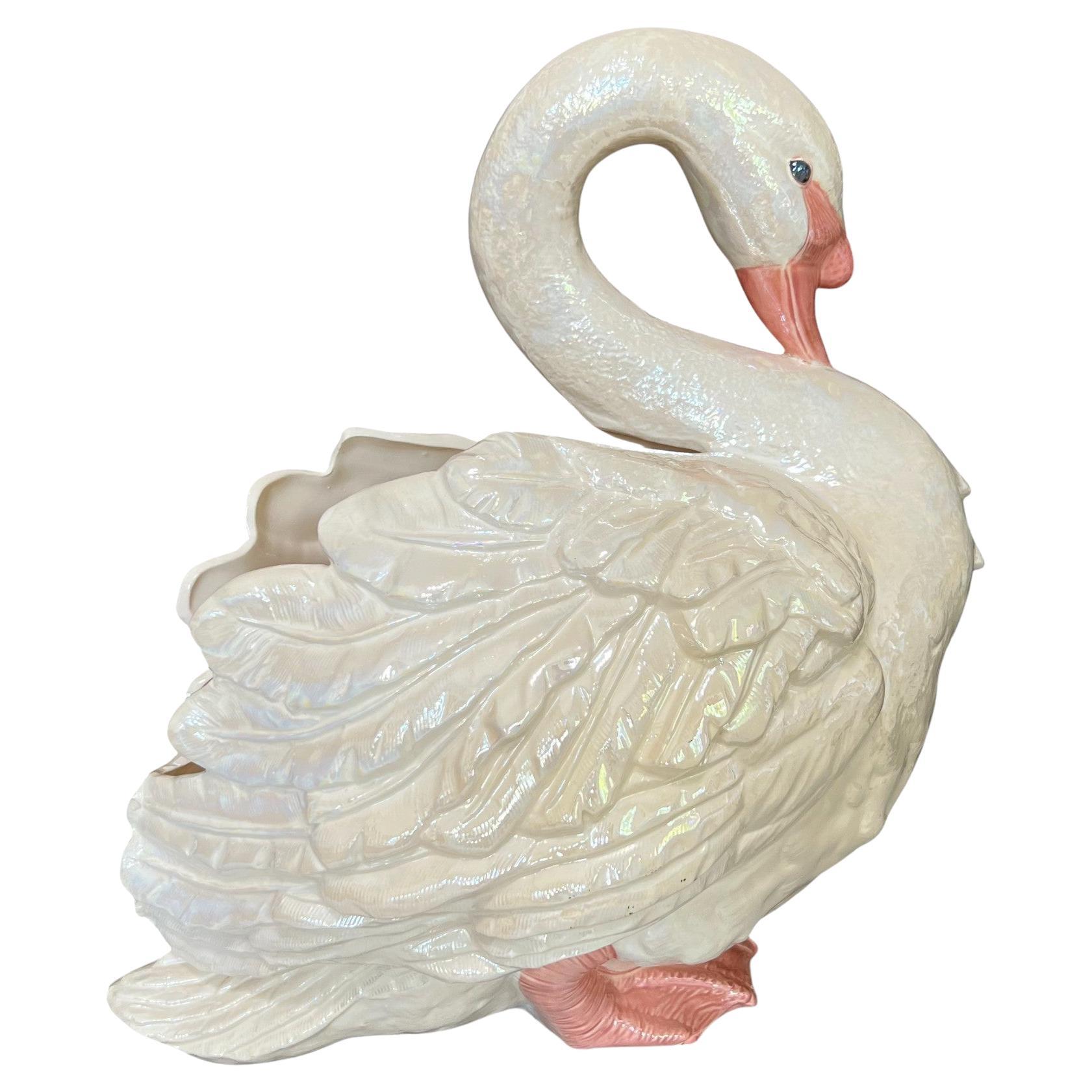 Vintage Keramik Swan Jardinière